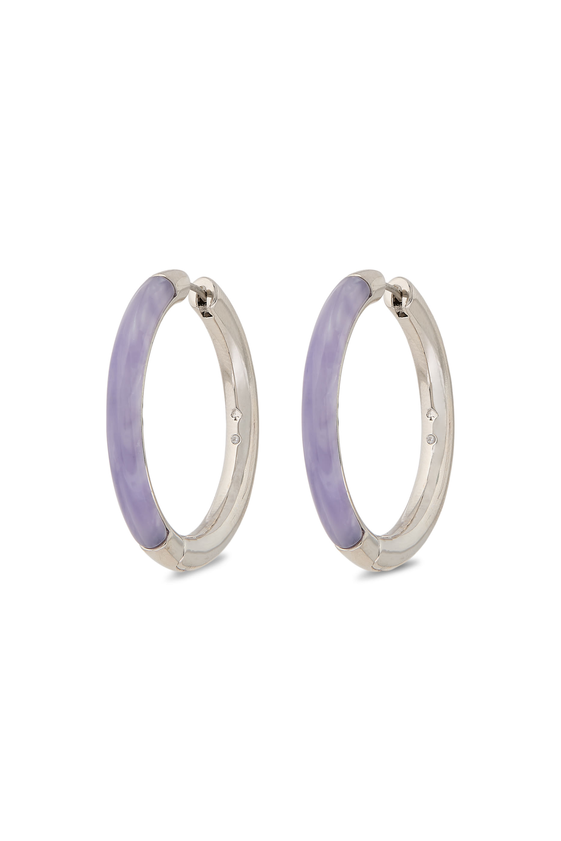 Interlock Hoop Earrings, Metal
