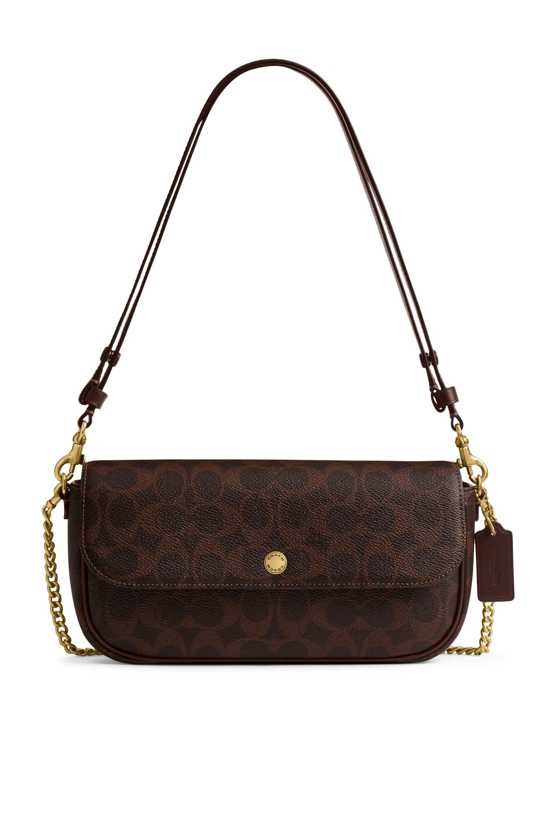 Brook Flap Chain Bag in Signature Canvas.