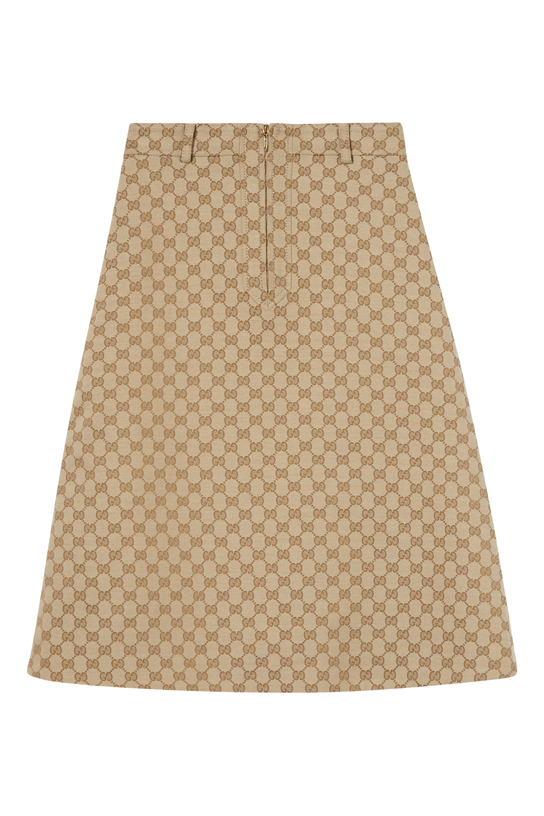 GG Cotton Canvas Fabric Skirt