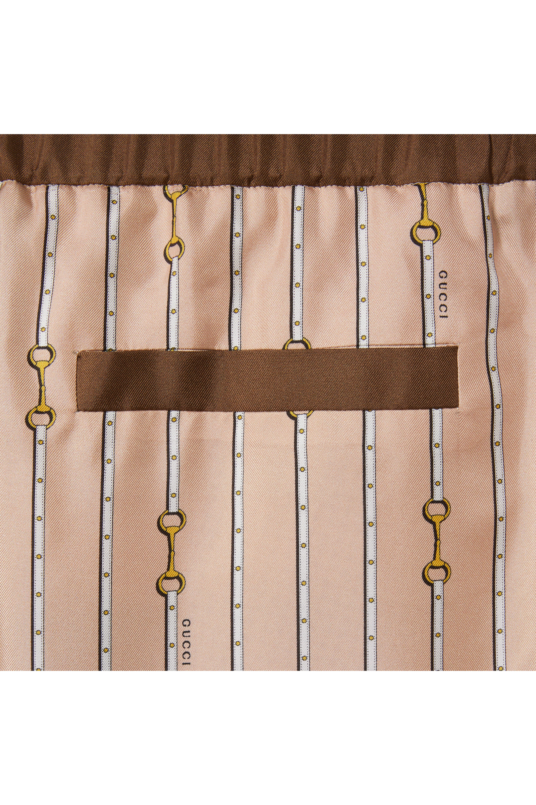 Printed Silk Twill Pants