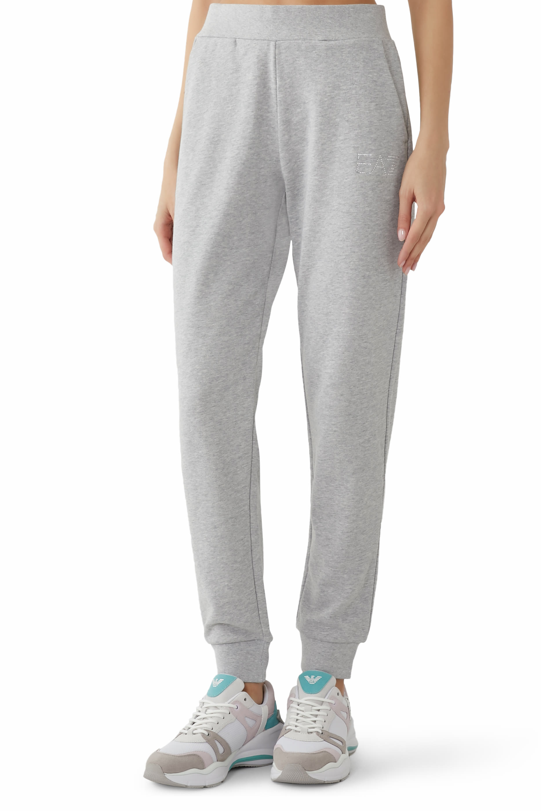 EA7 Logo Jersey Trousers