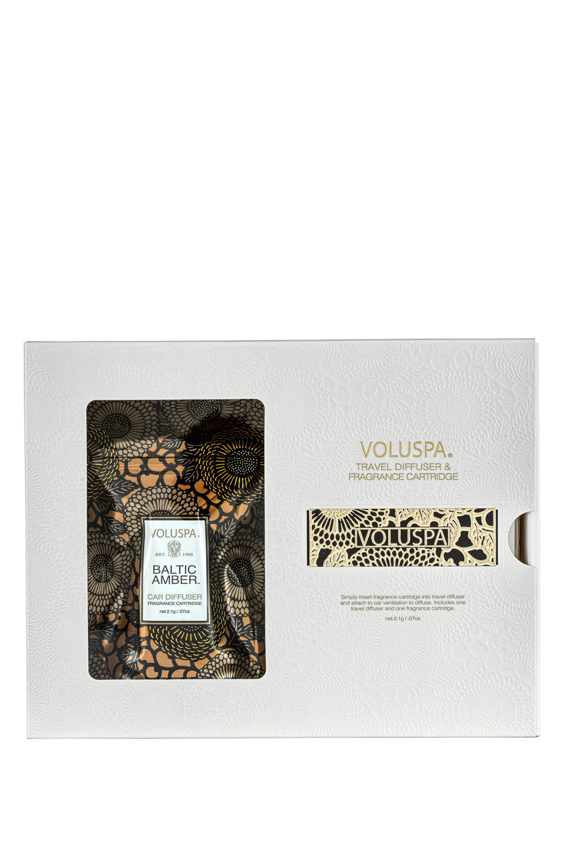 Baltic Amber Travel Diffuser and Fragrance Cartridge