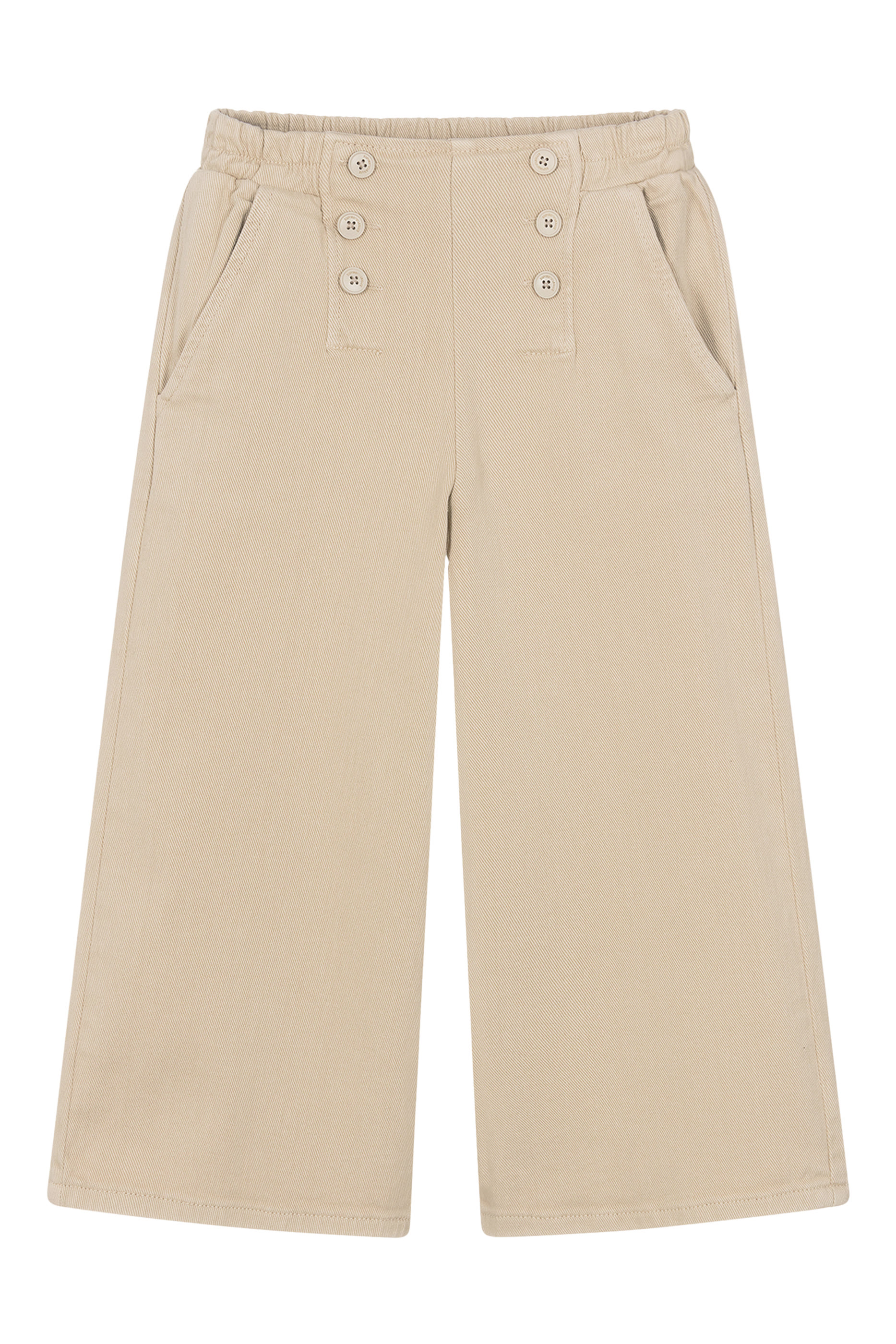 Kids Wide-Leg Denim Elastic Waist Trousers