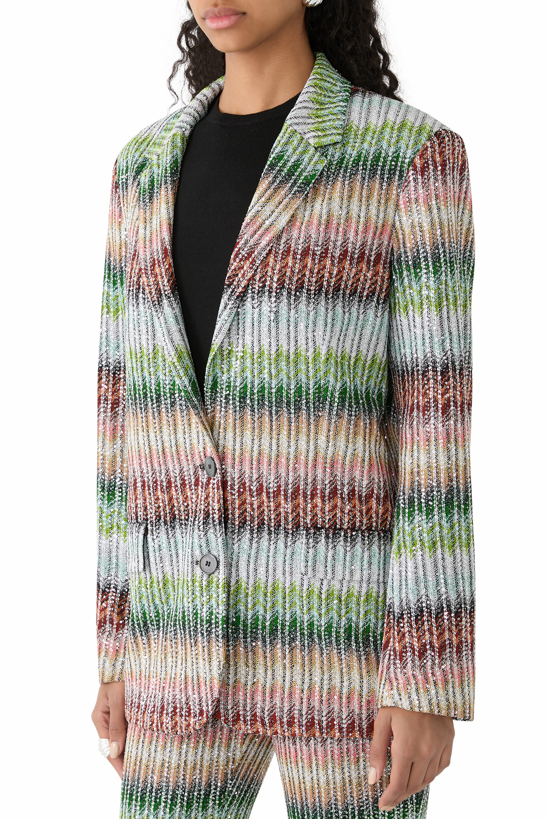 Caperdoni Sequinned Single-Breasted Blazer