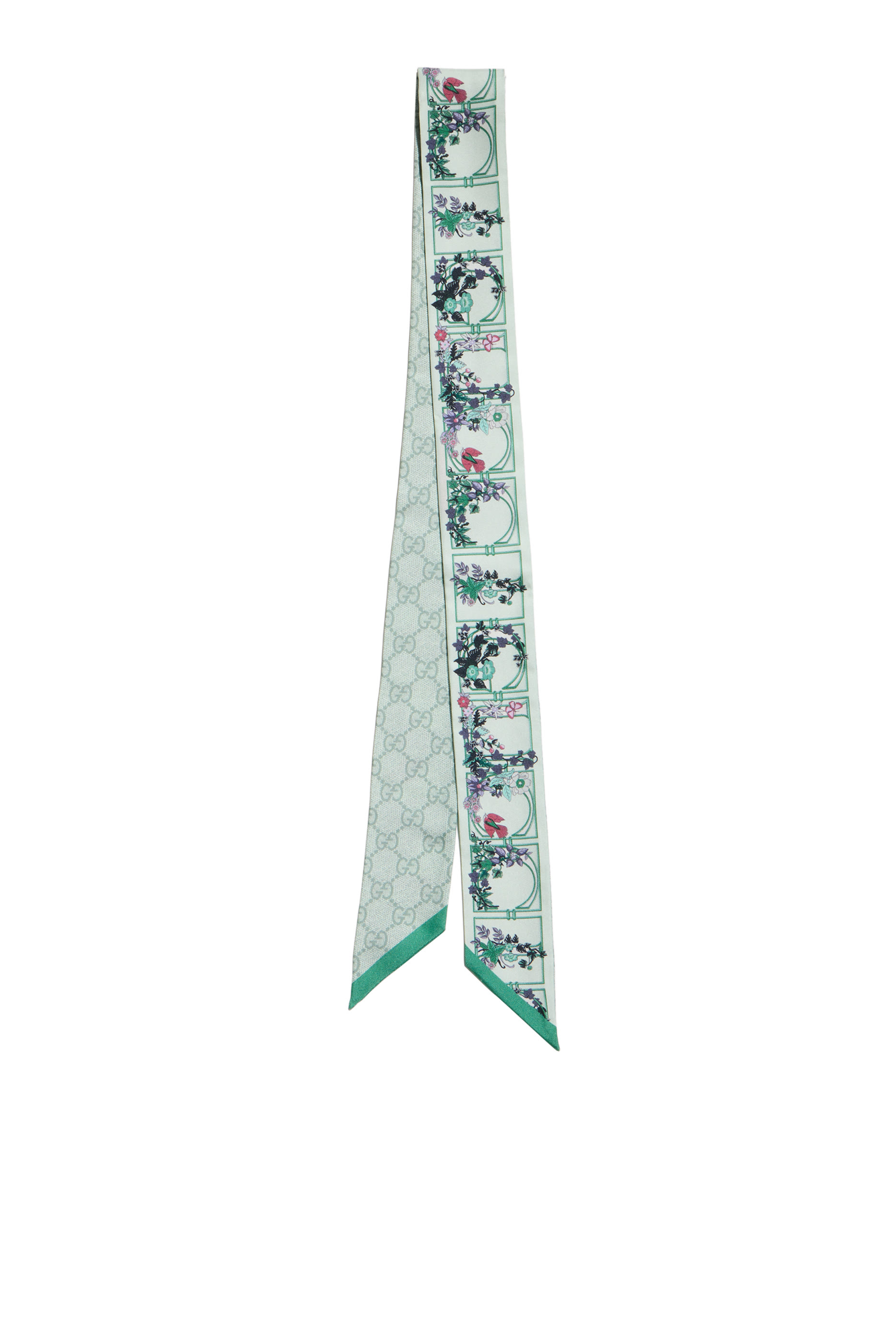 Allover Floral Geometric Print Ribbon