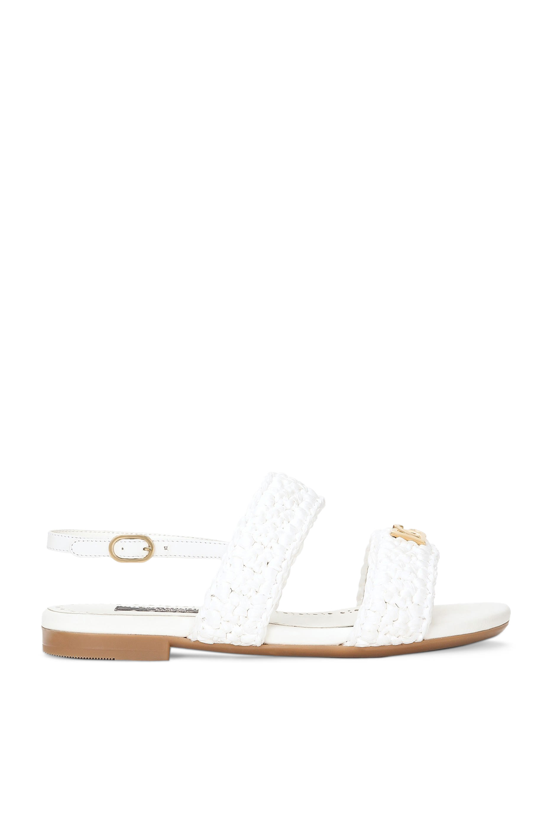 Kids Crochet Detailing Calfskin Sandals
