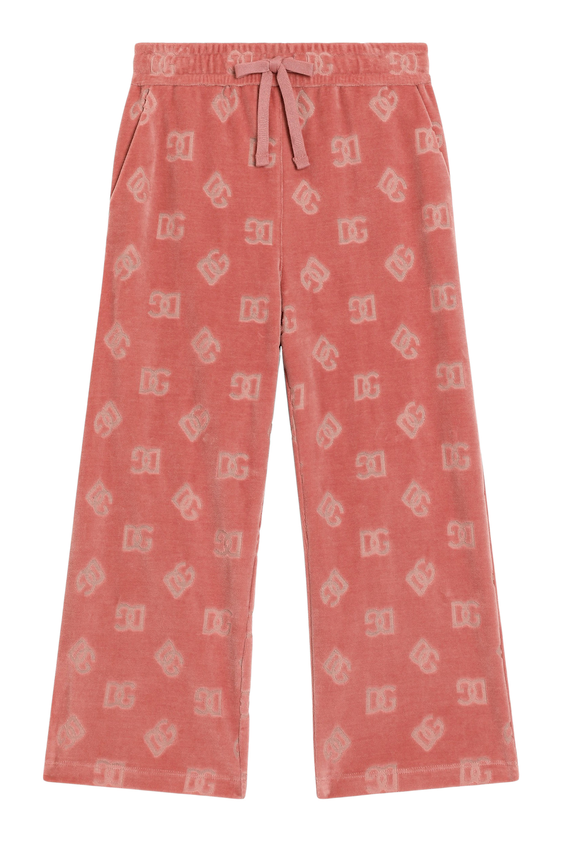Kids Chenille Jogging Pants with Jacquard DG Logo