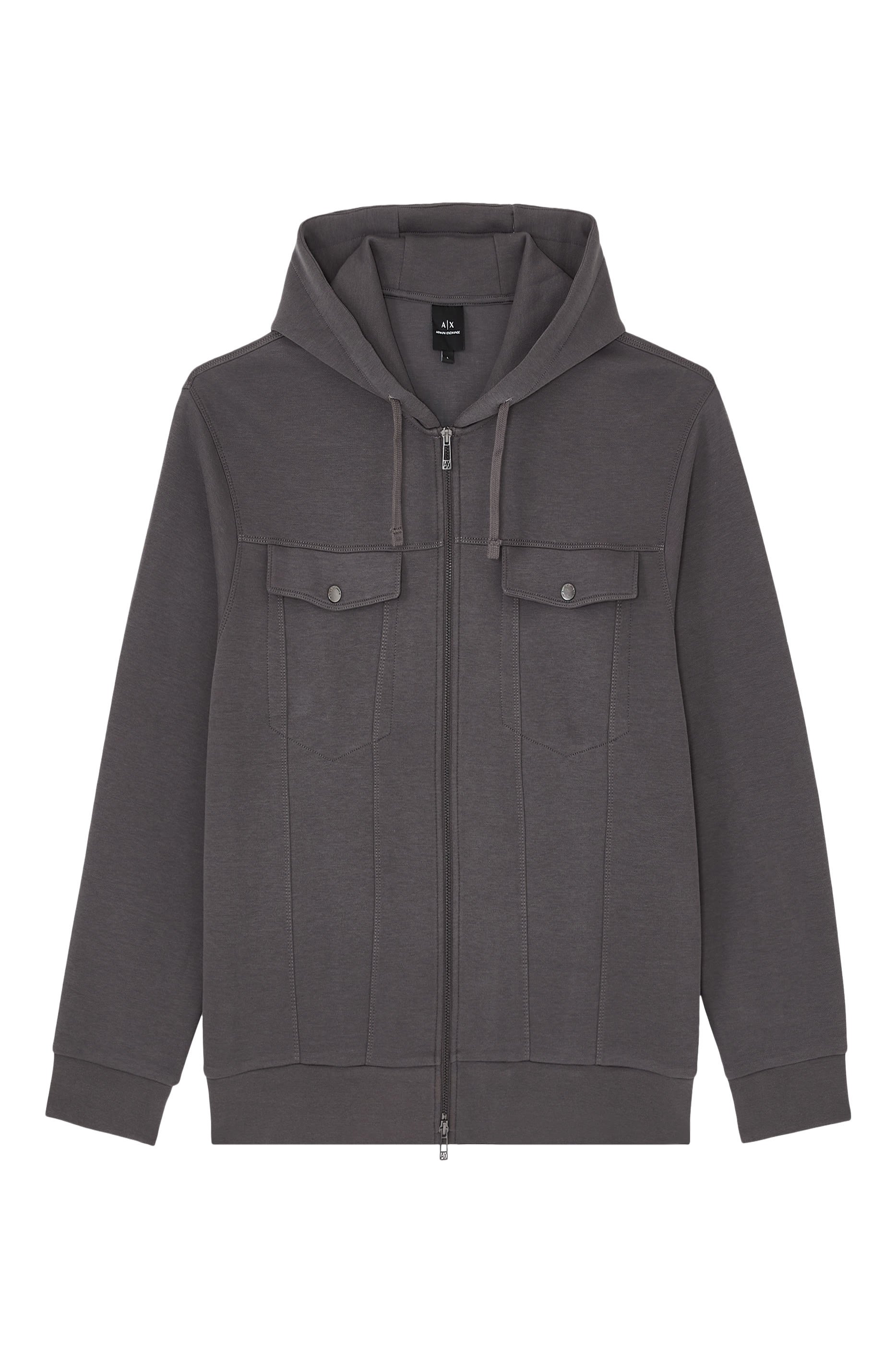 Piquet Zip-Up Hoodie