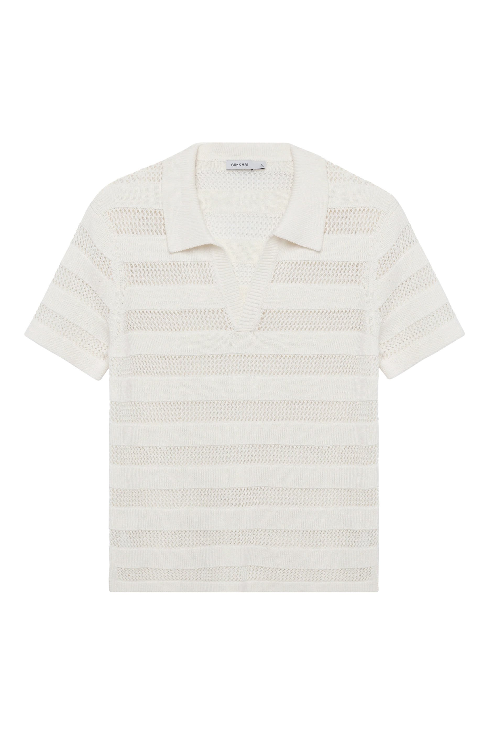 Calvin Striped Mesh Polo Shirt