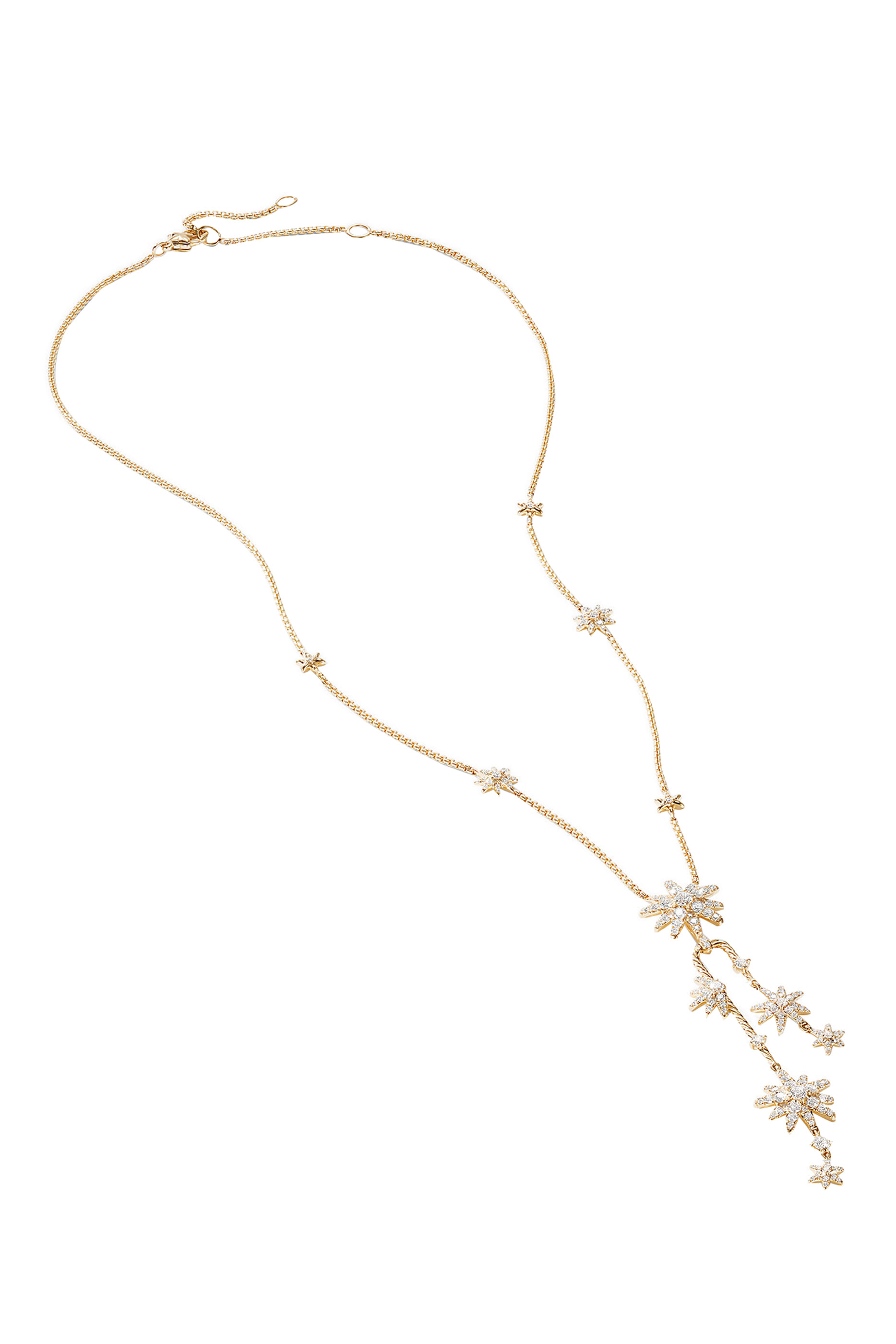 Pav&egrave; Starburst Cluster Necklace