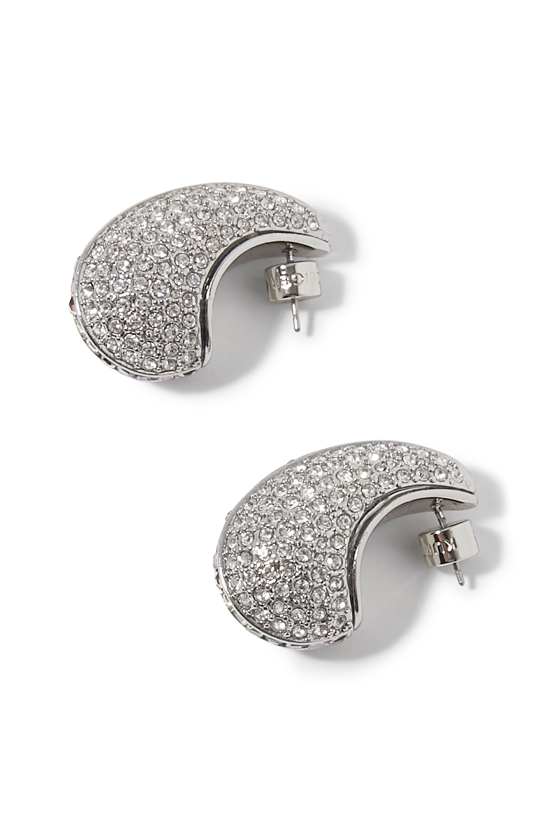 Pav&eacute; Rainbow Earrings, Metal & Crystals