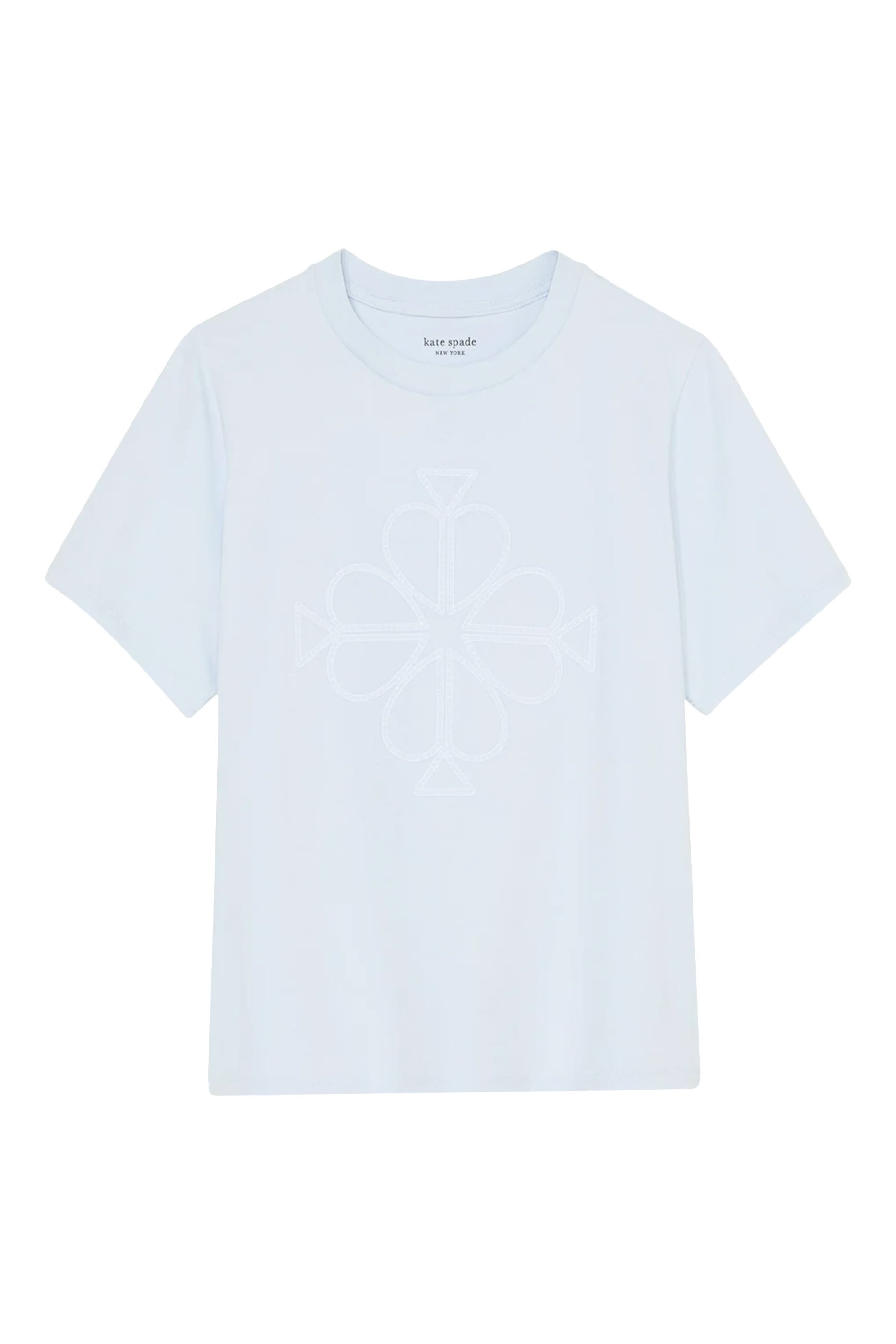 Embroidered Spade Flower Logo T-Shirt