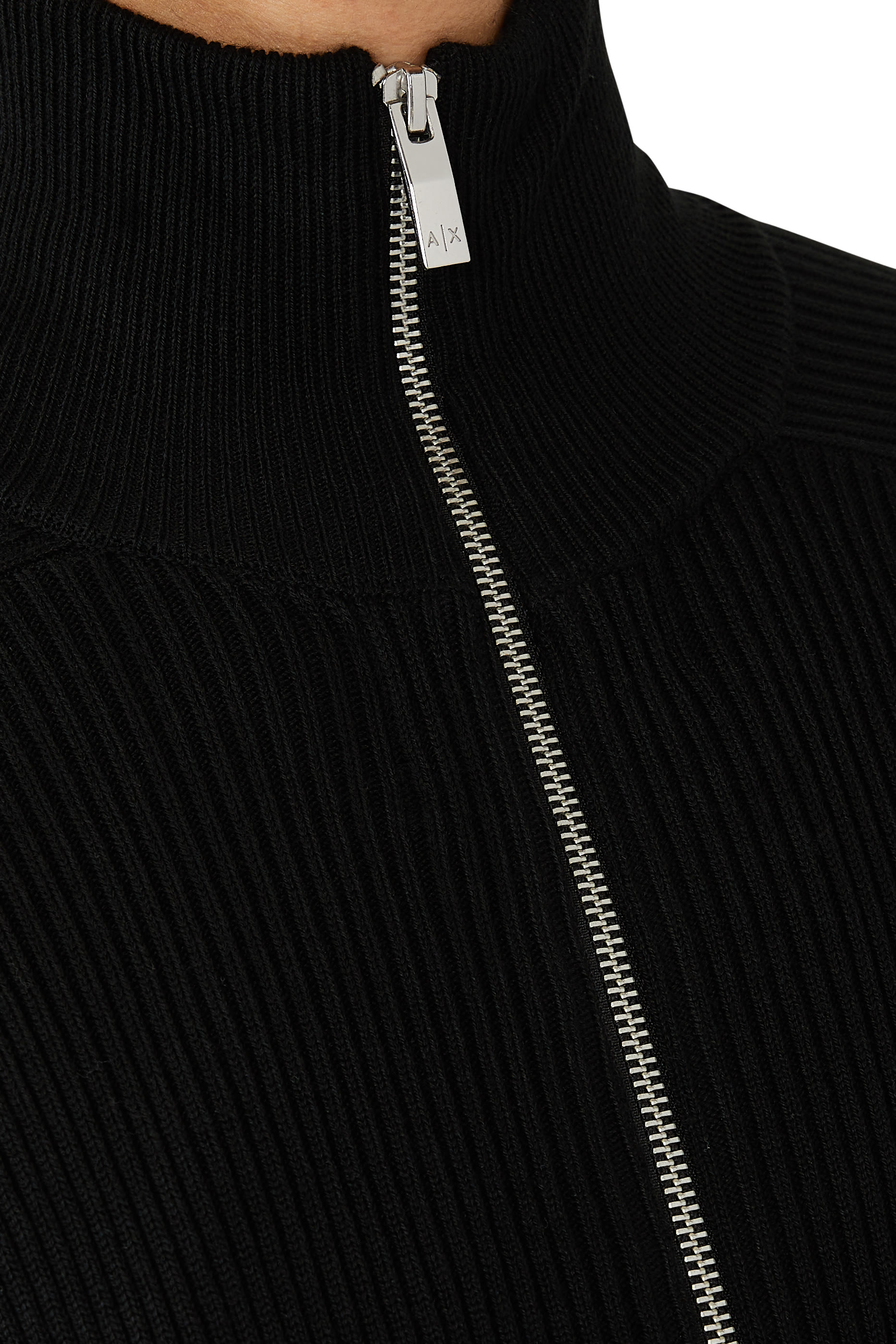 Grid Zip-Through Cardigan