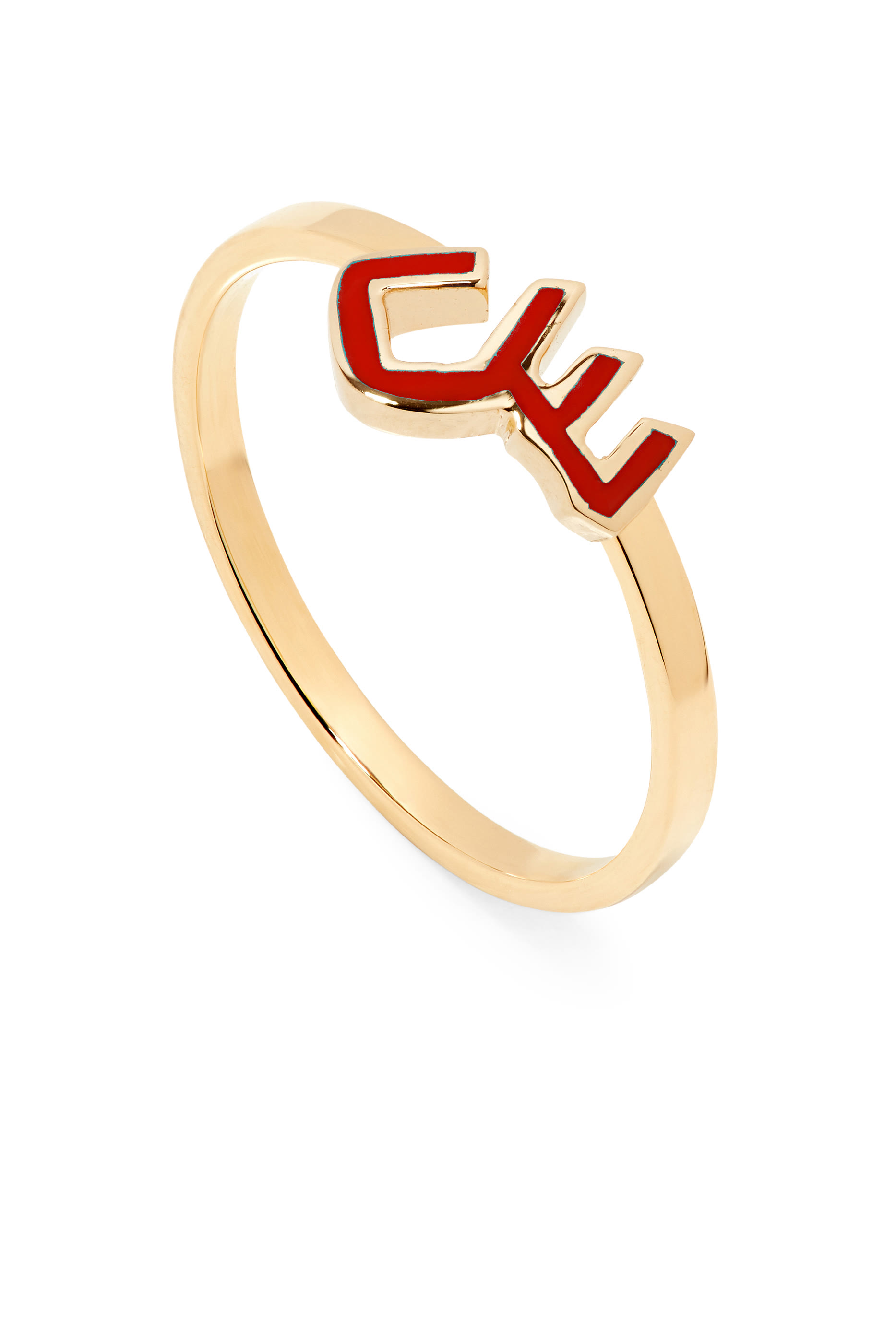 Mina "S" Enamel Ring