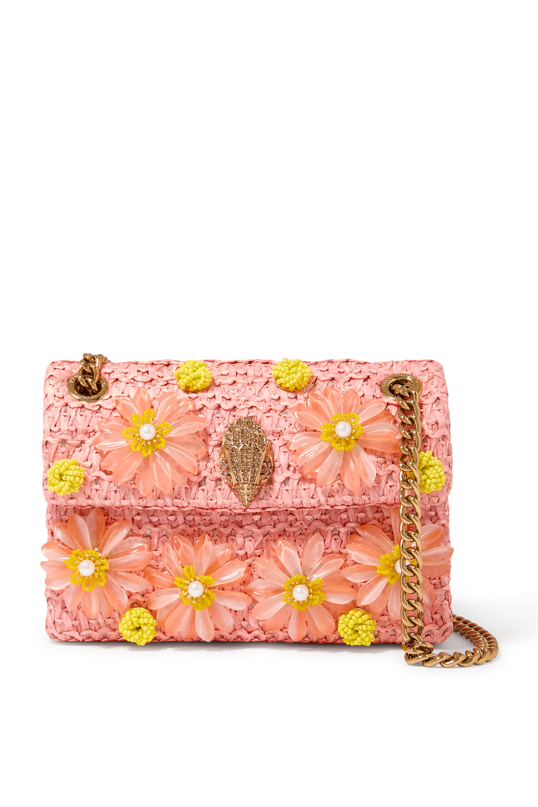 Kensington Raffia Effect Mini Crossbody Bag
