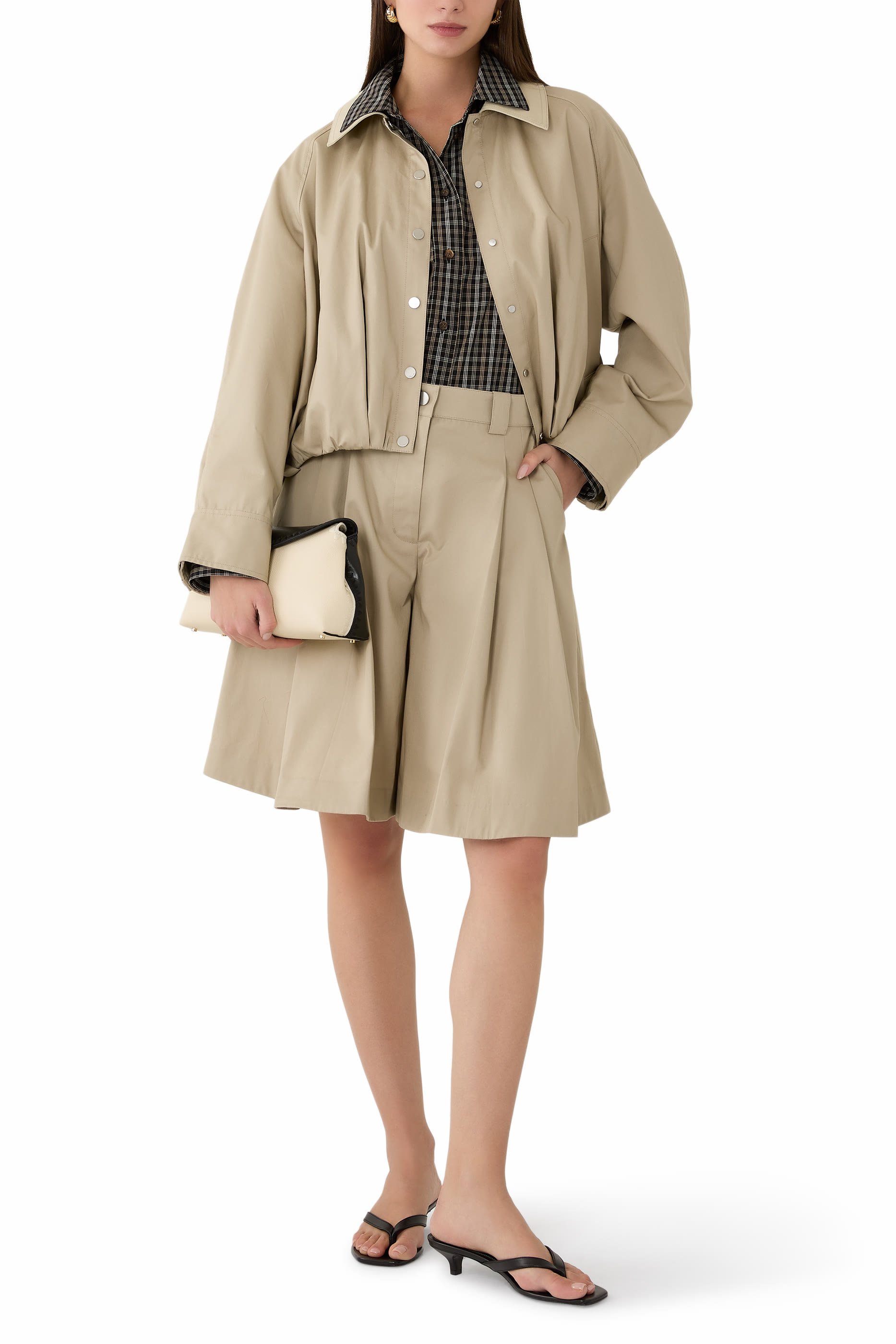 Snap Front Blouson Bomber Jacket