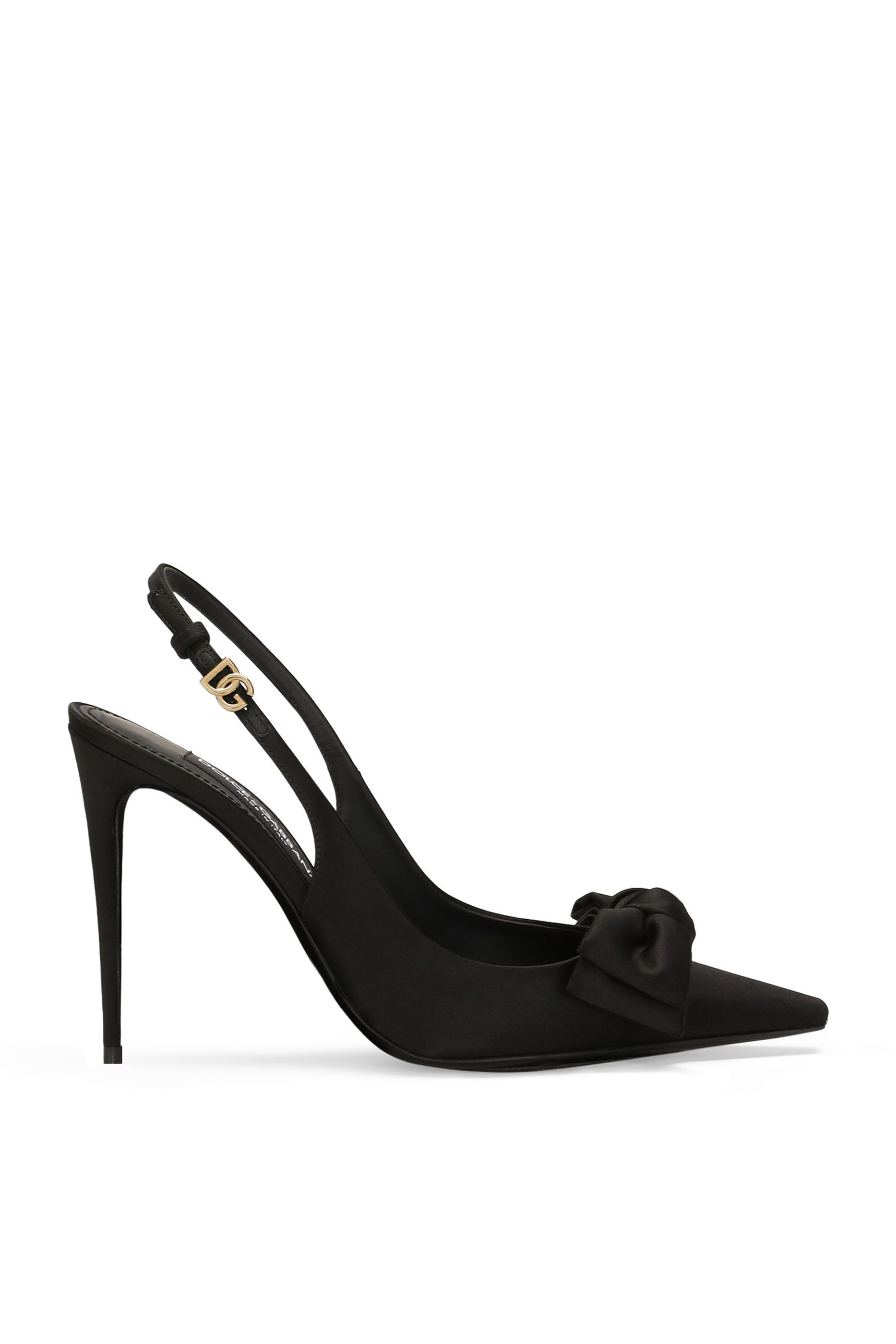 Satin Bow 105 Slingback Pumps