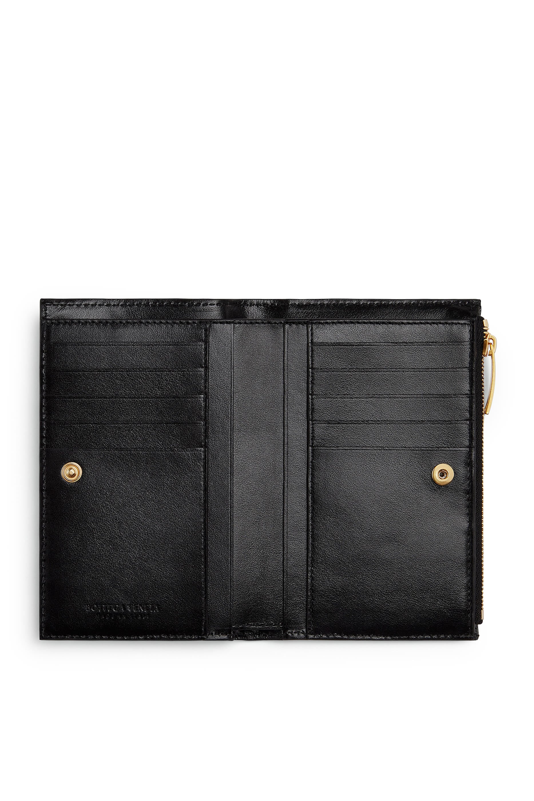 Medium Intrecciato Bi-Fold Zip Wallet