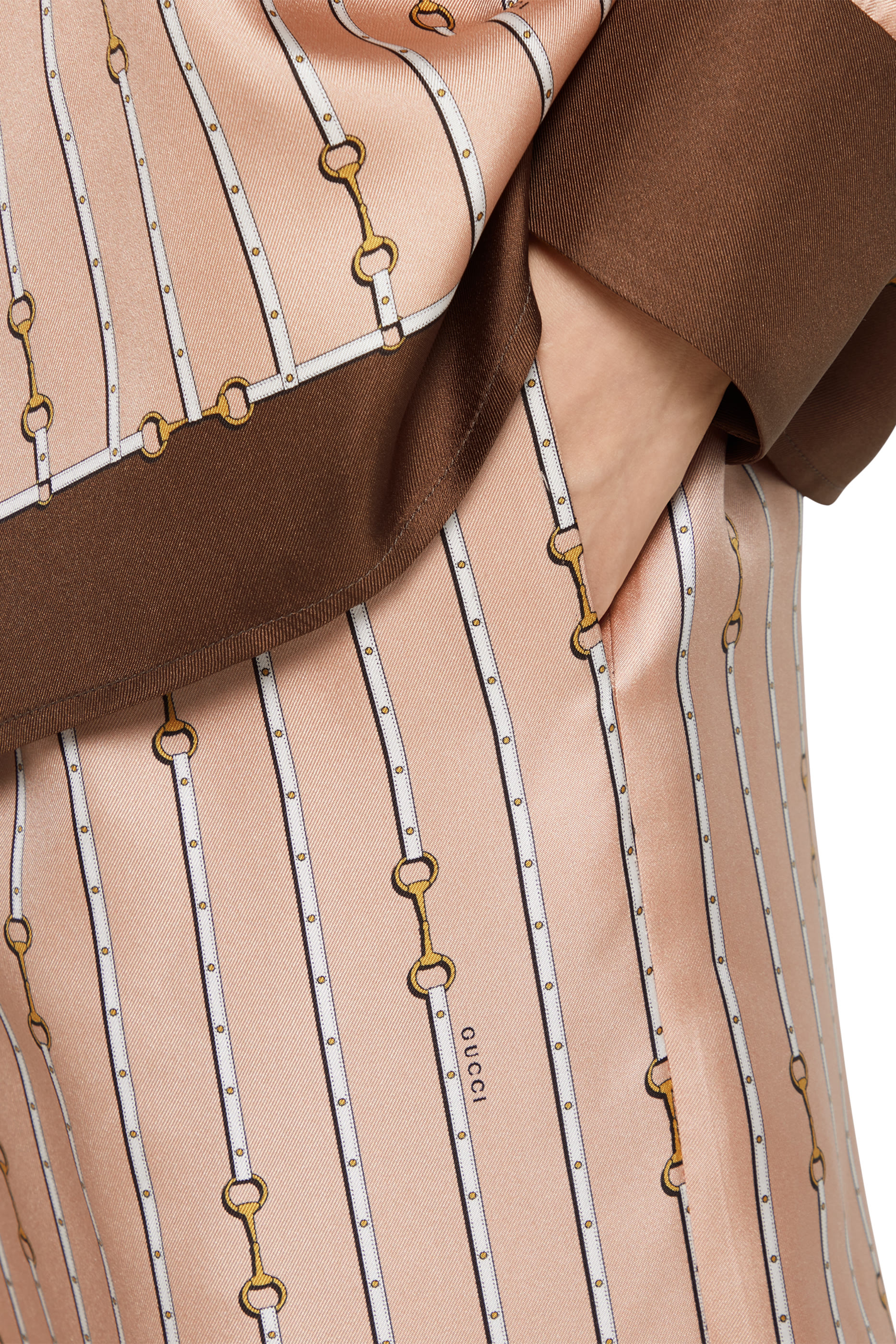 Printed Silk Twill Pants