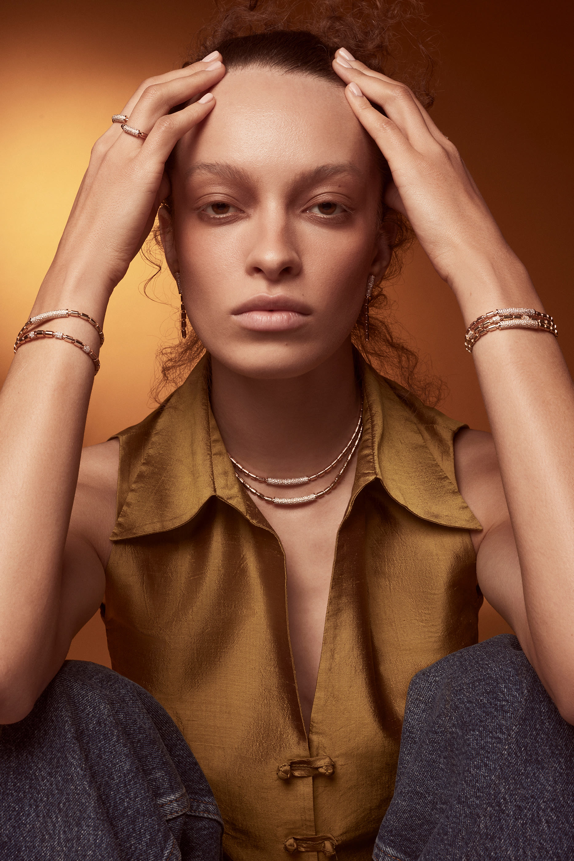  Iteru Rhythm Bracelet, 18k Yellow Gold & Diamonds