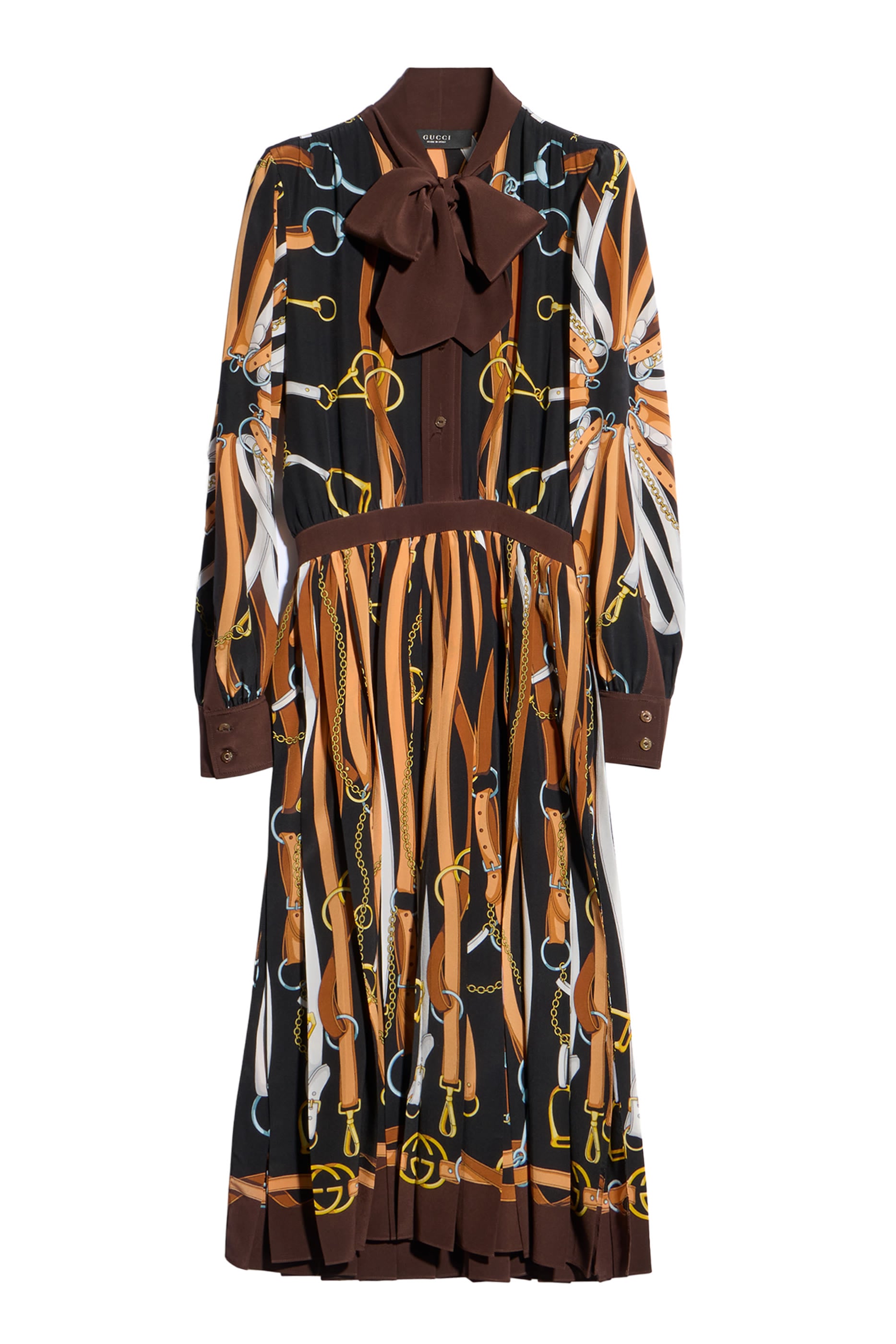 Printed Silk Chemisier Dress