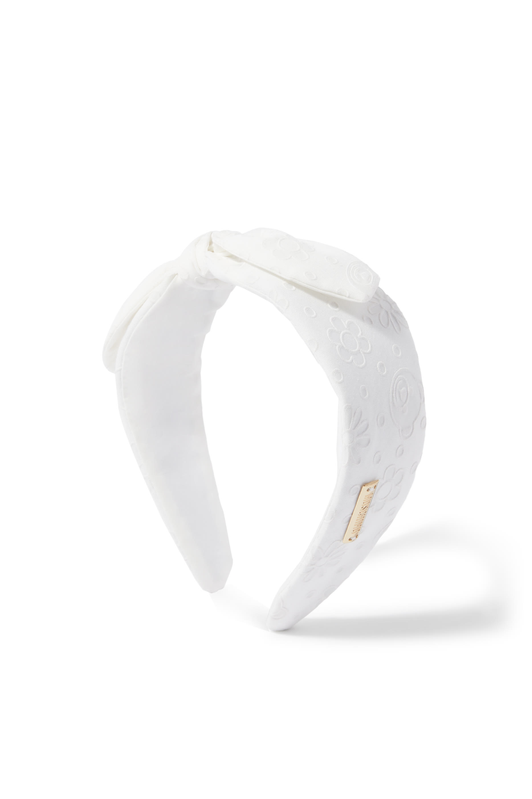 Kids Flower Embroidery Headband with Bow