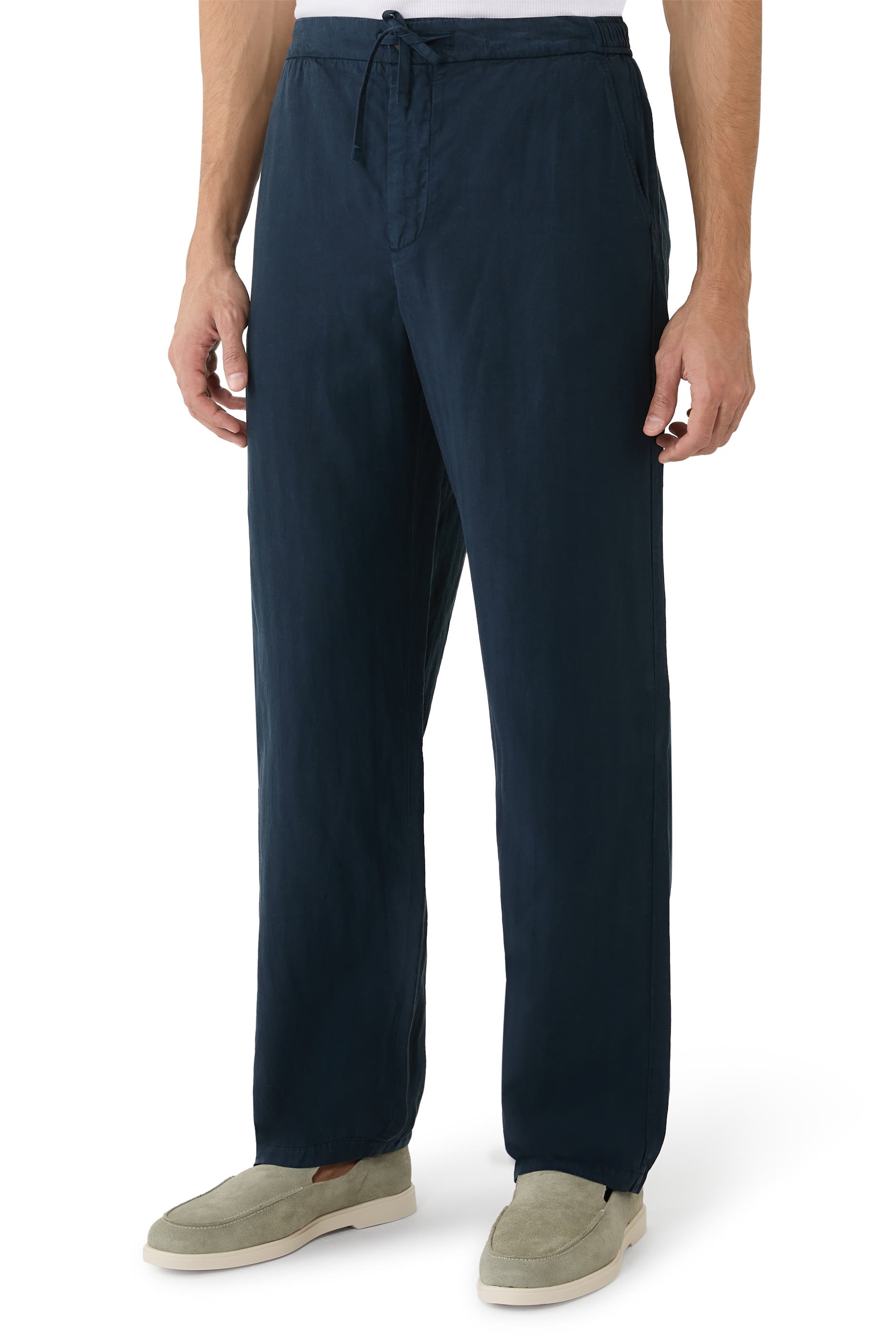Mendes Linen-Blend Trousers 