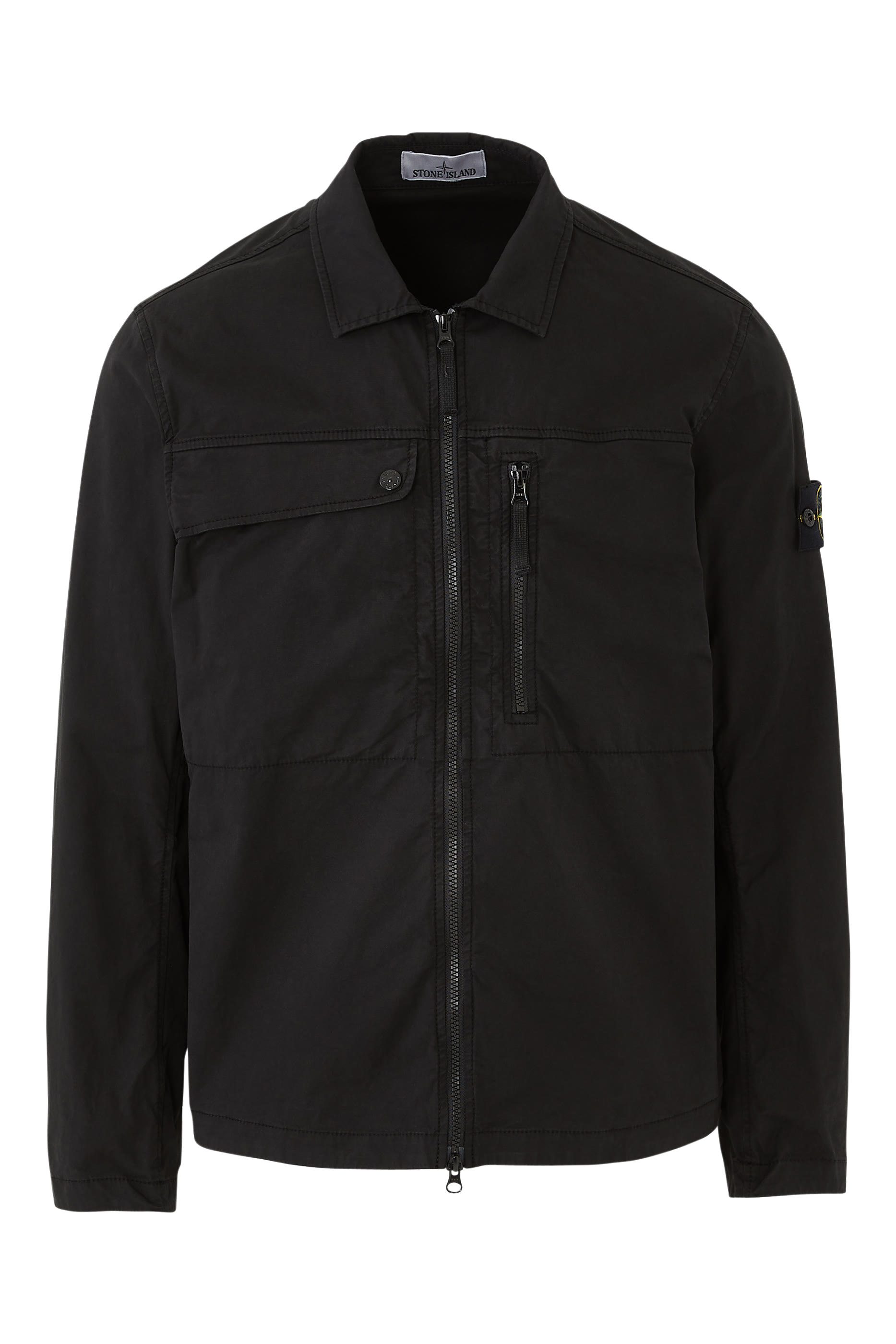 Stretch Cotton Shirt Jacket