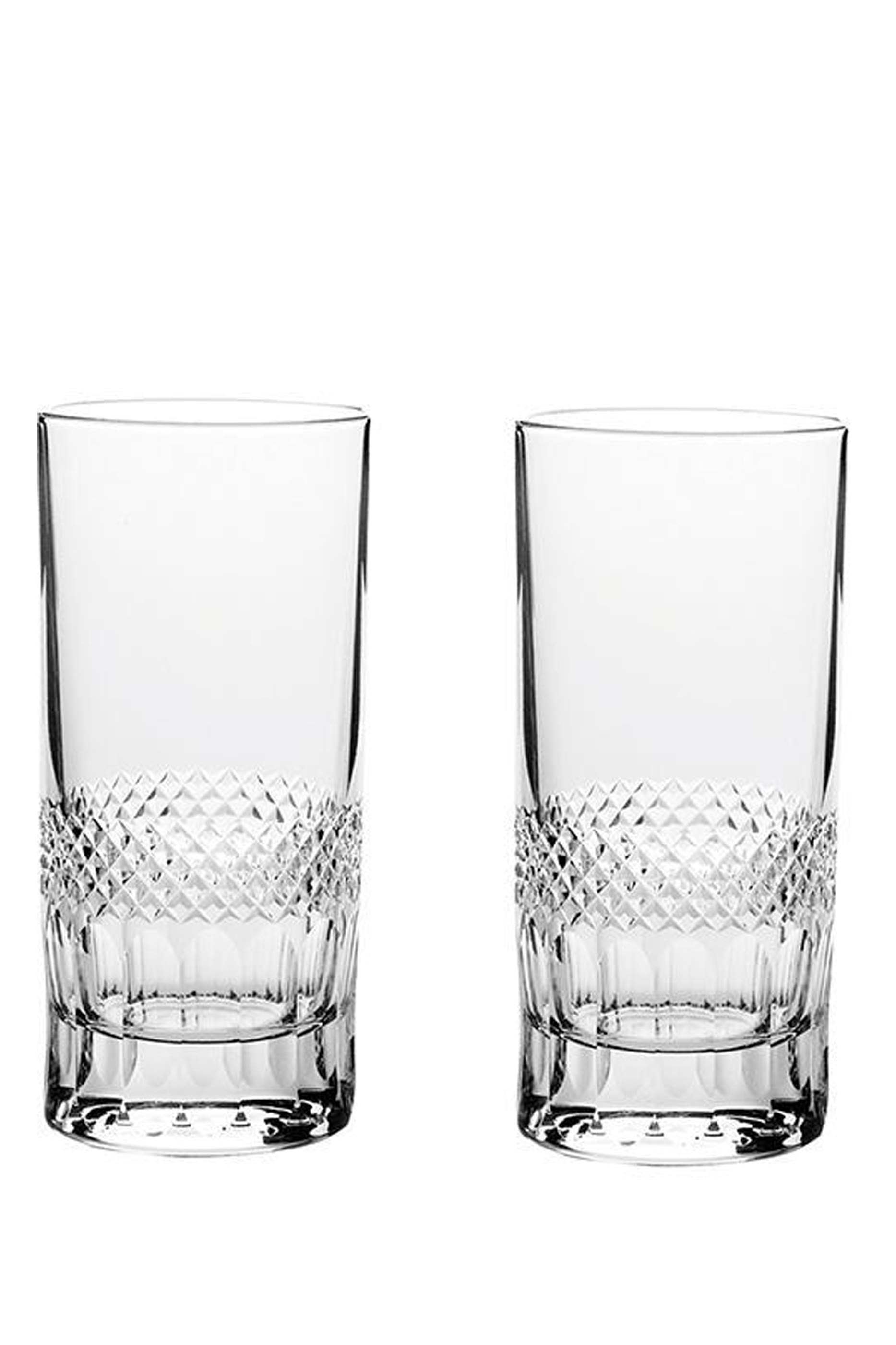 Diamonds Tall Crystal Tumblers Set of 2