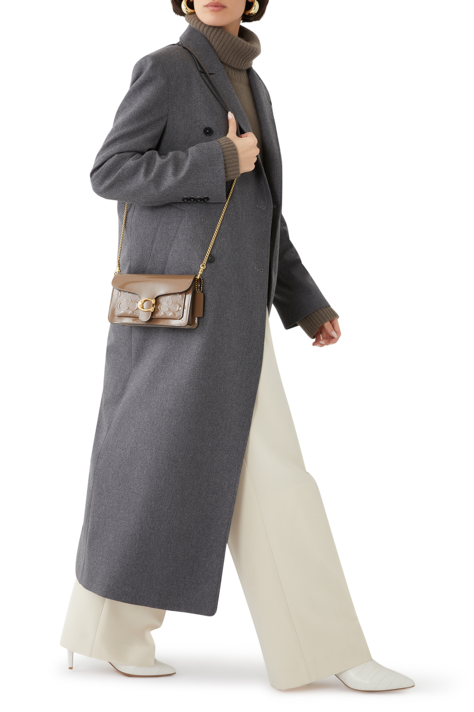 Tabby Signature Patent Leather Clutch Bag