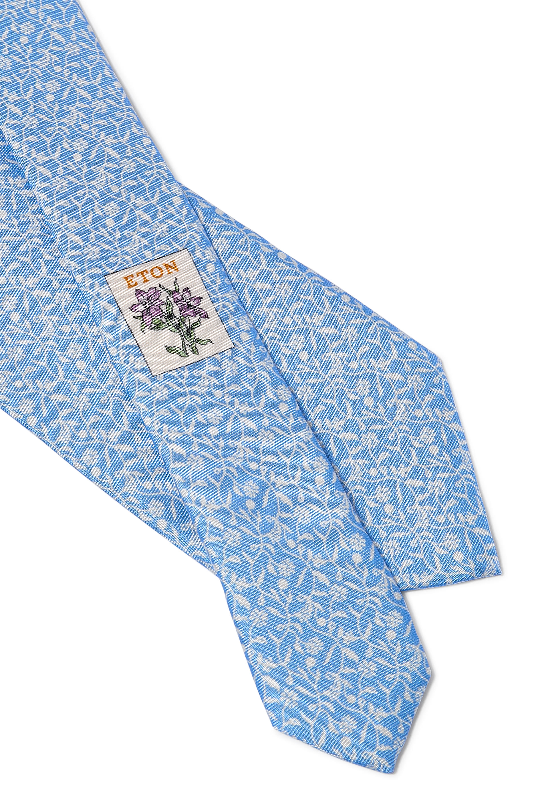 Floral Print Silk Tie