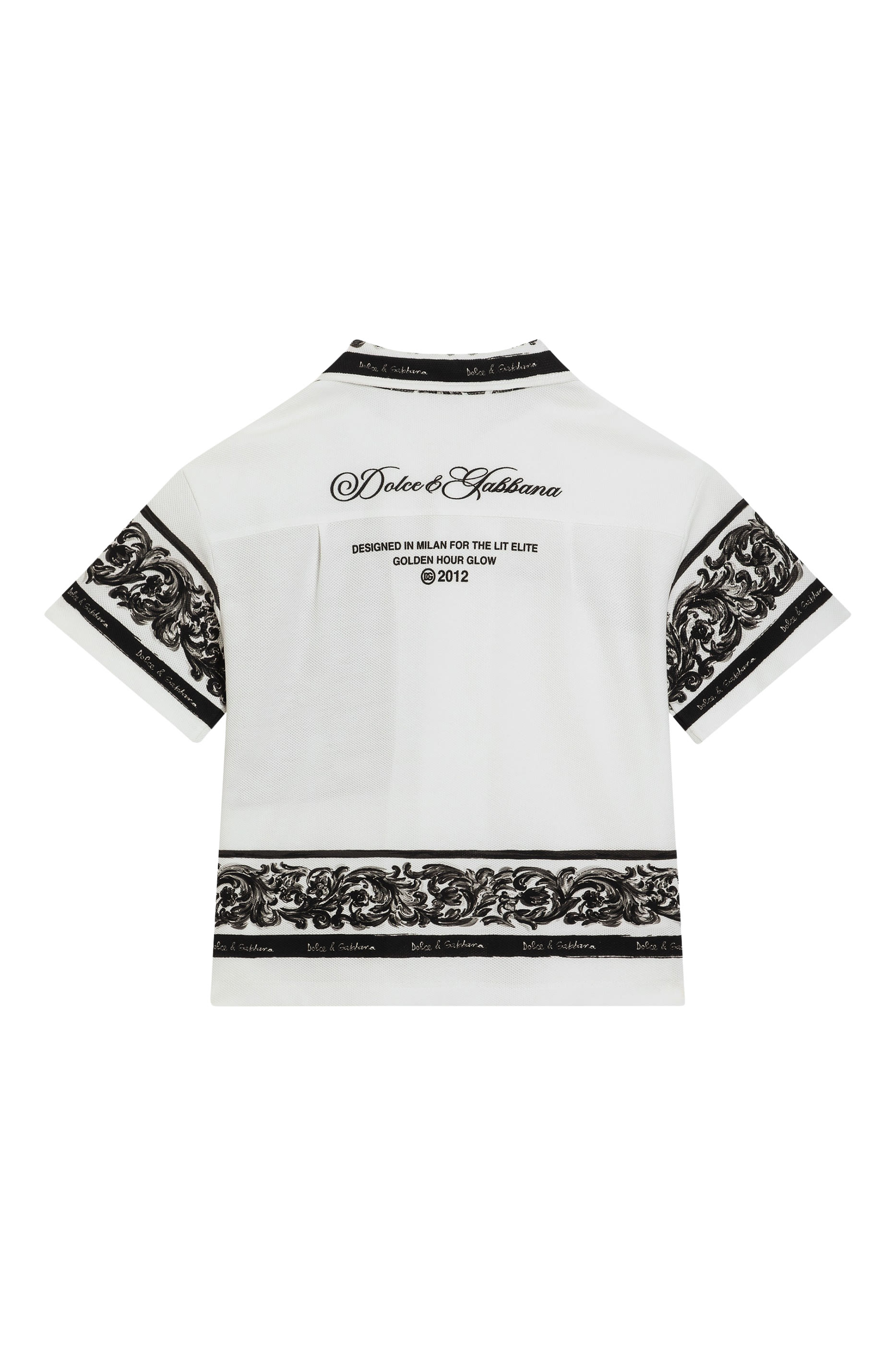 Kids Majolica-Print Double Pique Shirt
