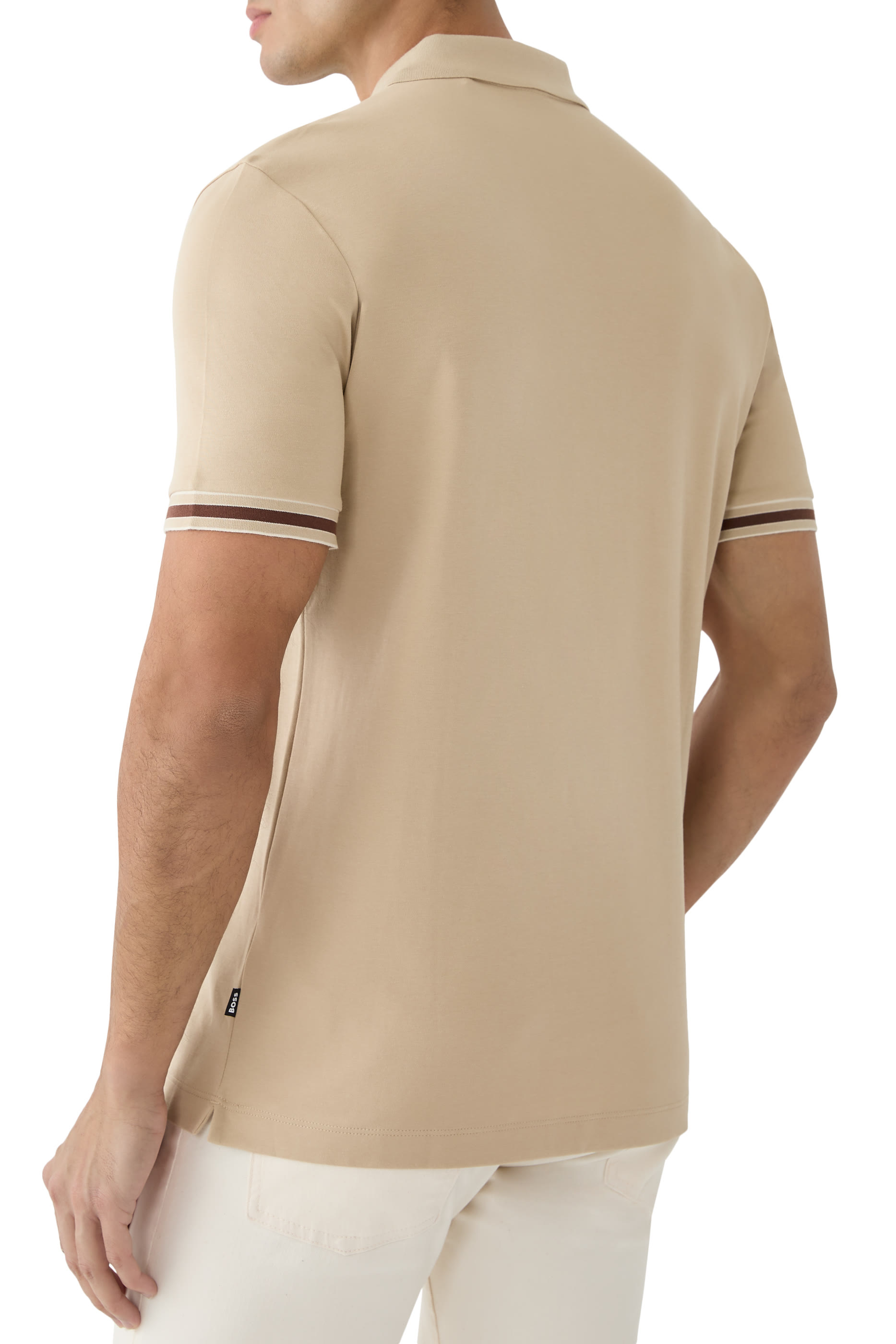 Interlock-Cotton Polo Shirt with Contrast Tipping