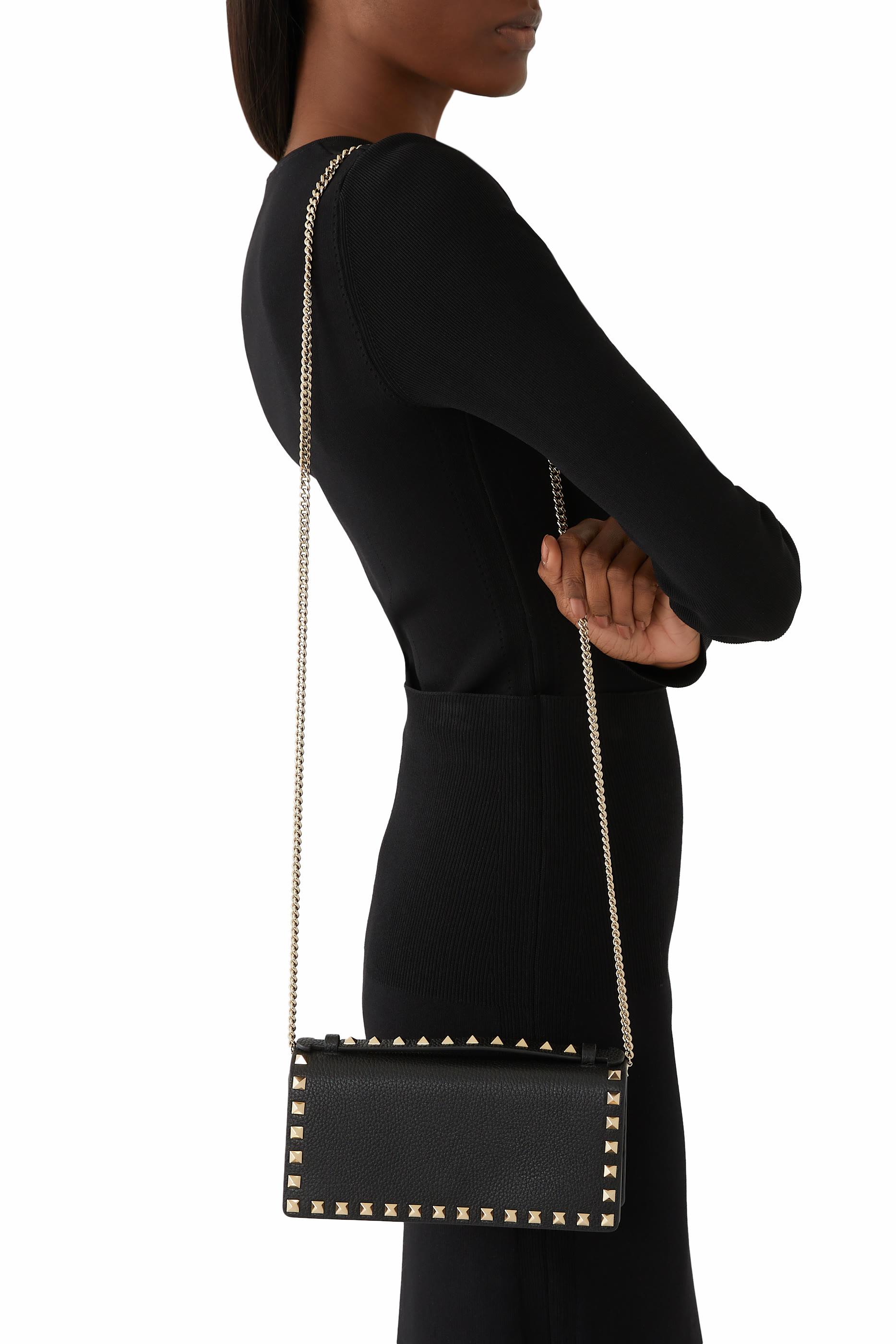 Rockstud Wallet with Chain