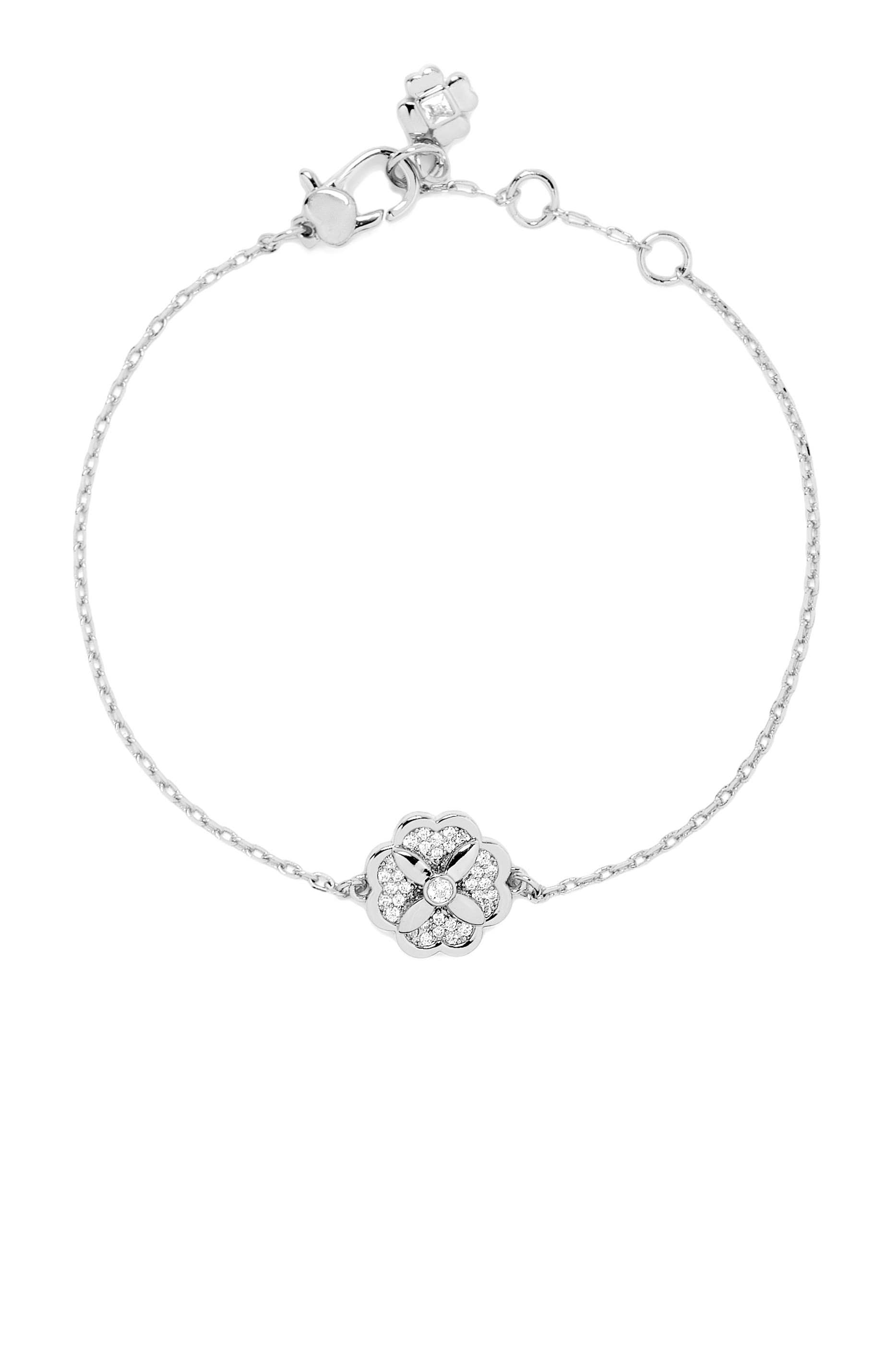 Heritage Bloom Bracelet, Plated Metal, Iron & Cubic Zirconia