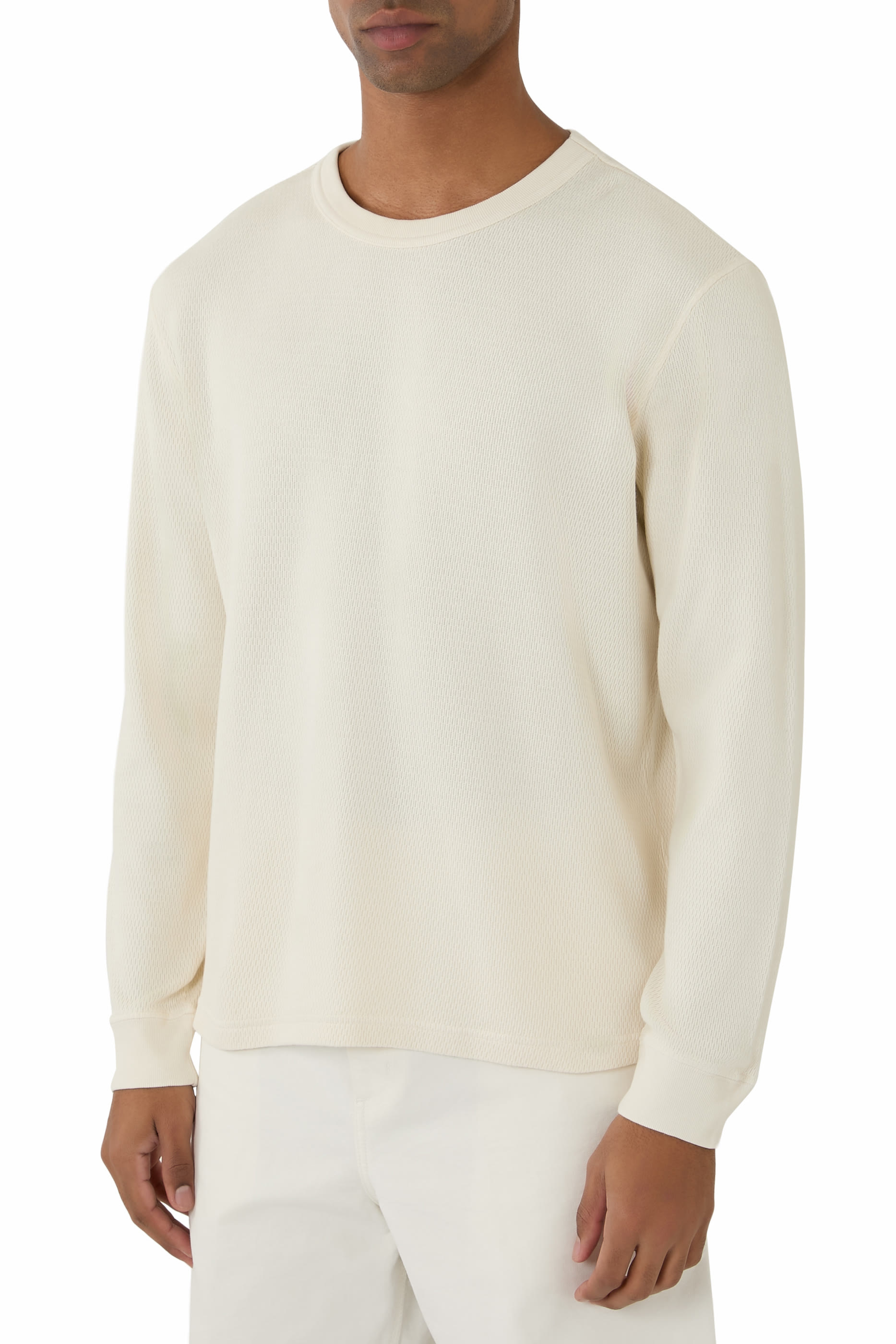 Waffle Crewneck Sweater