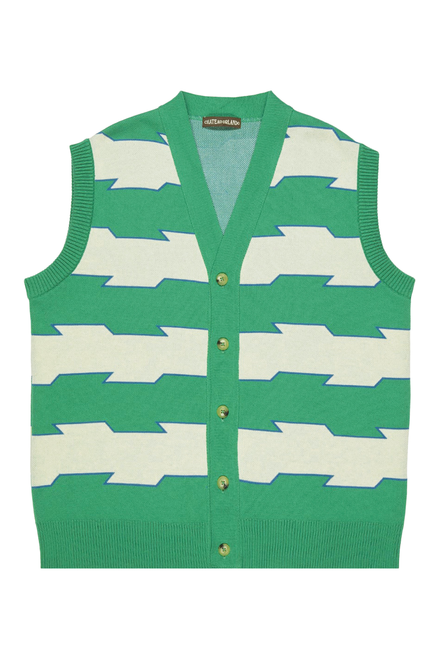 Railway Stripe Vest Cardigan