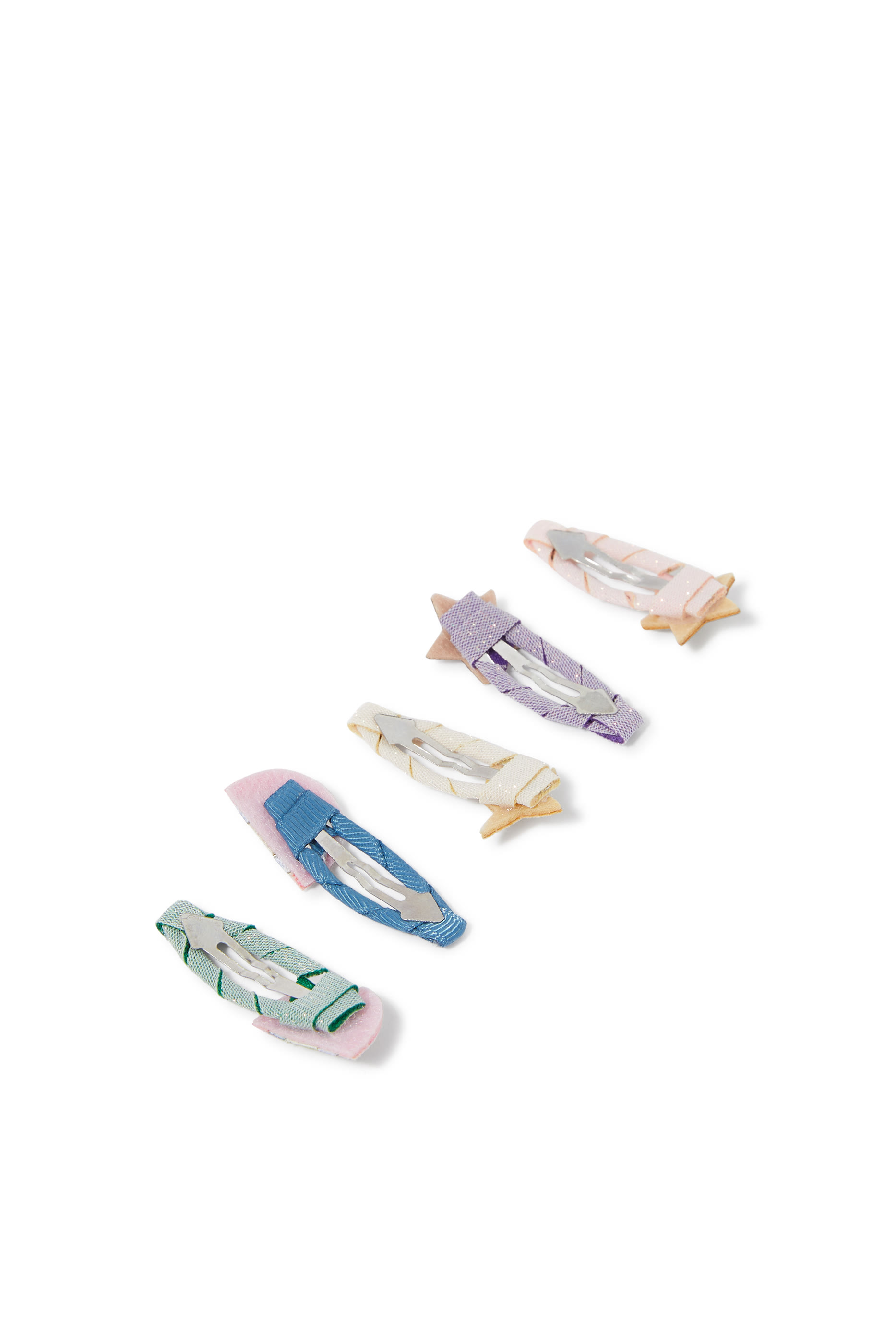 Kids Rainbow & Star Clips, Set of 5