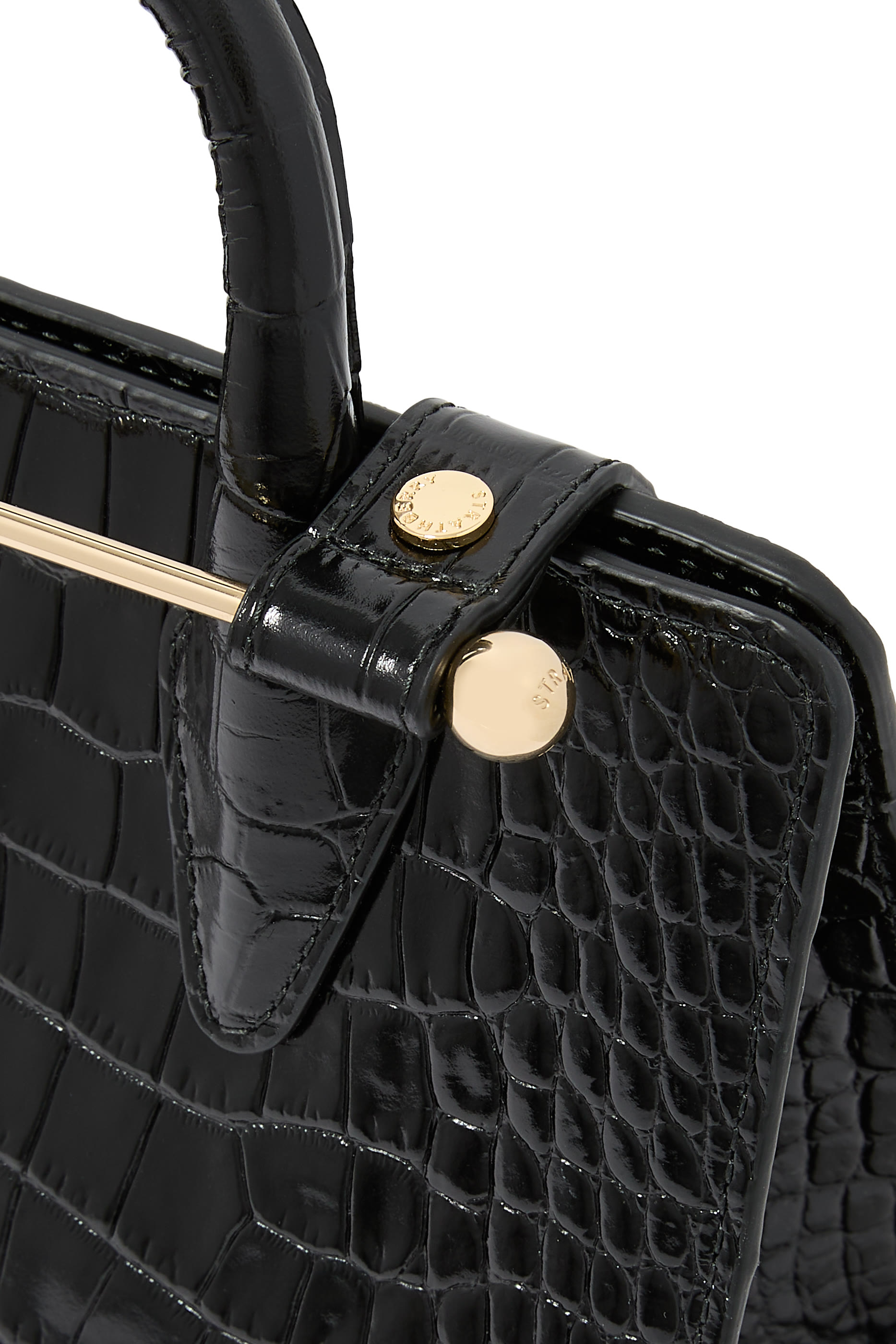 Nano Tote Croc-Embossed Top Handle Bag