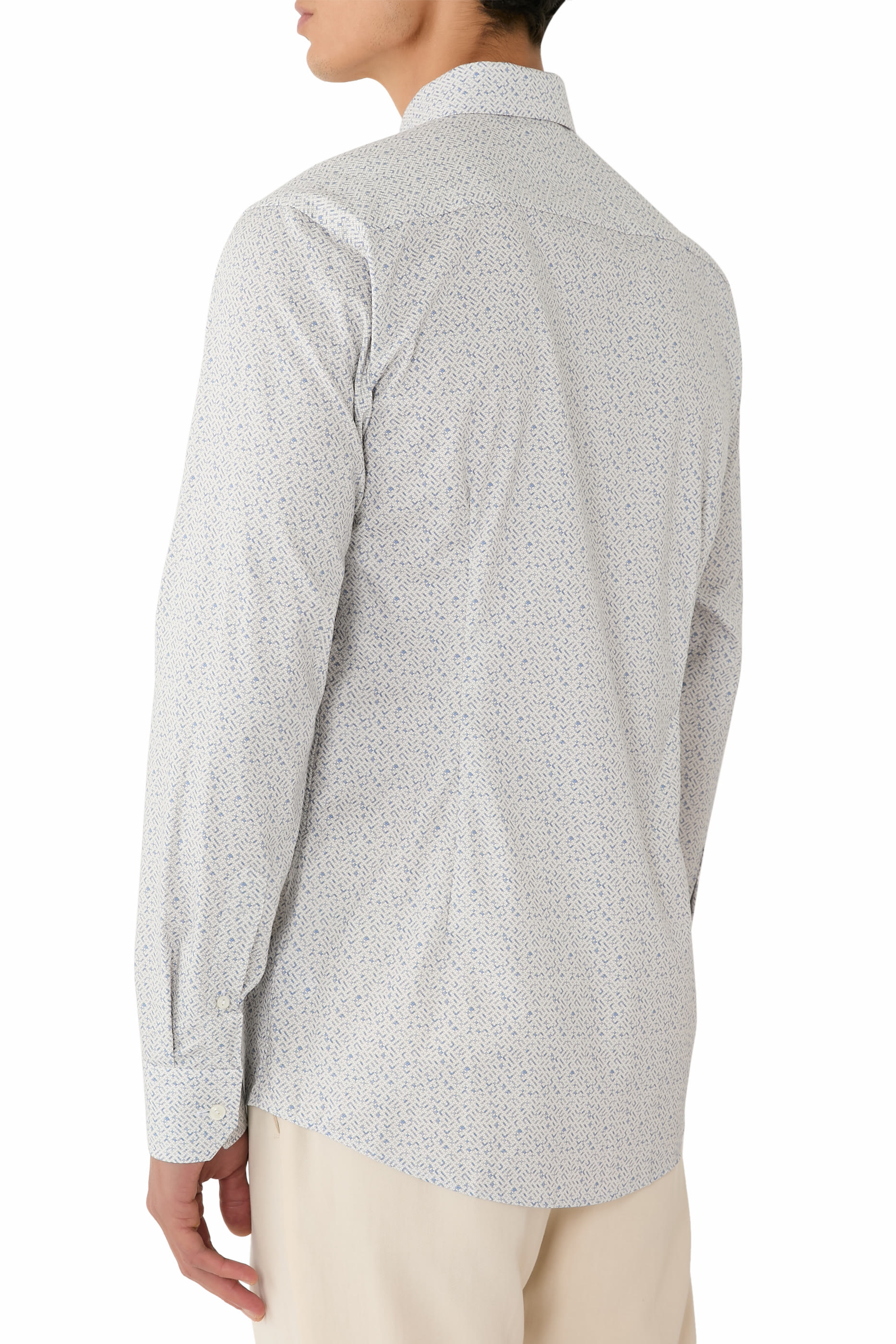 Geometric Signature Twill Shirt