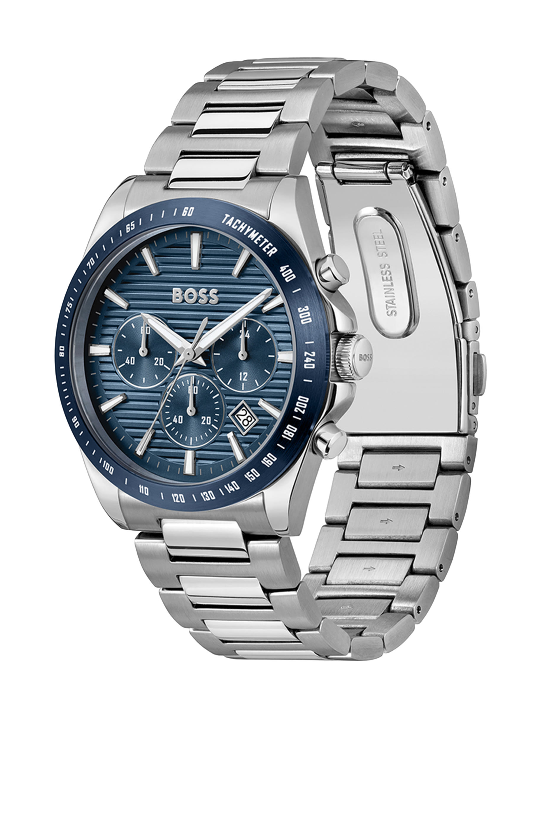 Strike Silver-Plated Chronograph Watch