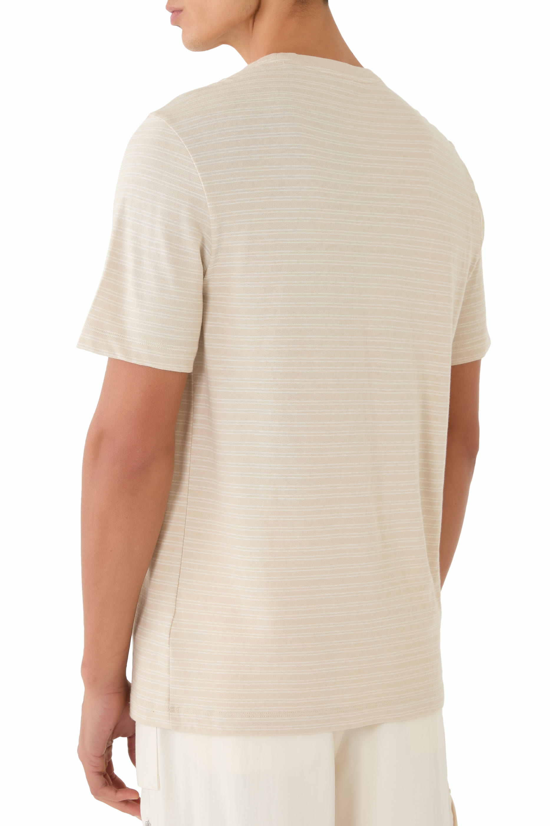 Stripe Loose Knit Crewneck T-Shirt