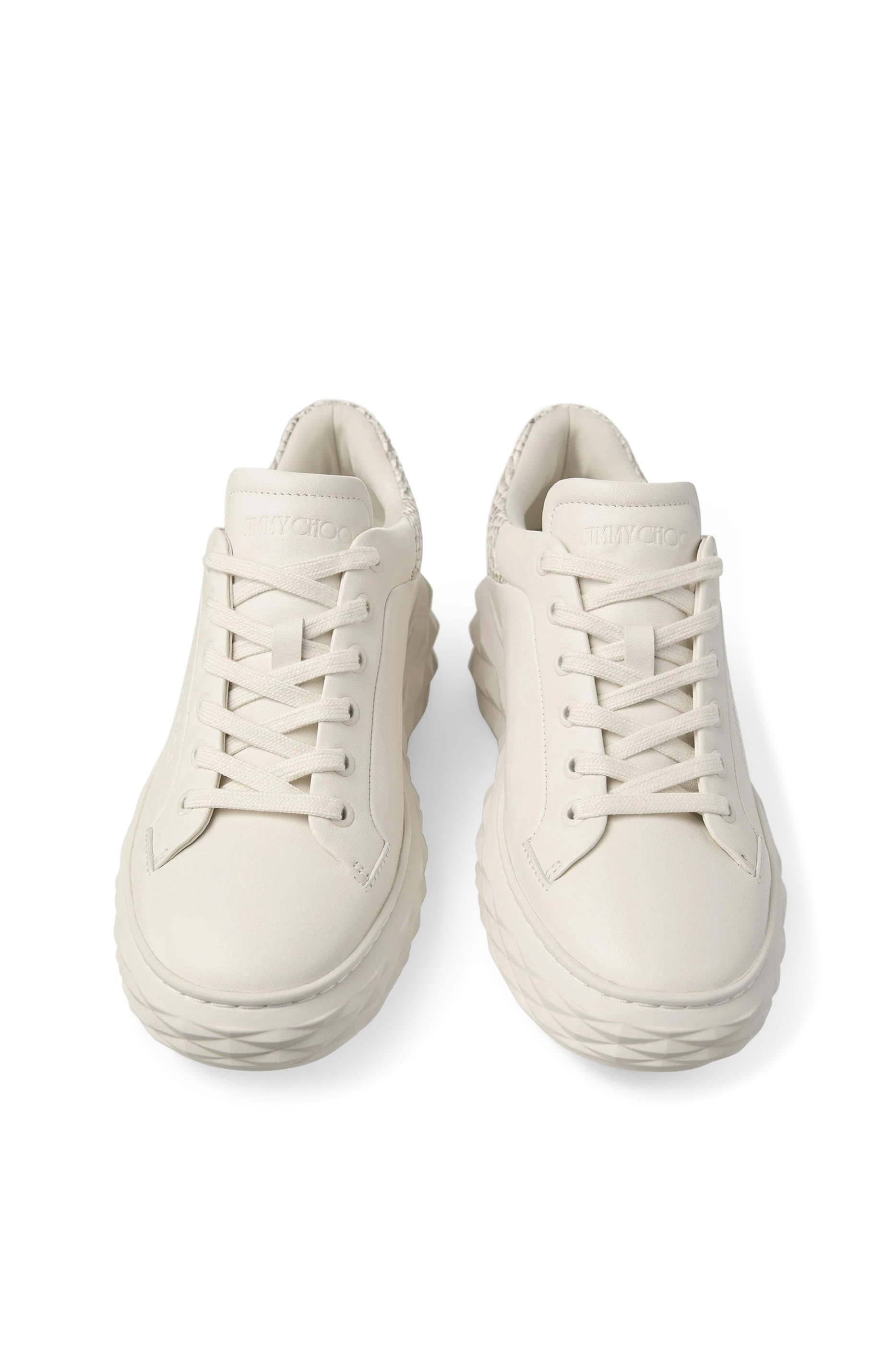  Diamond Maxi F II Latte Nappa Leather Pearl Trainers