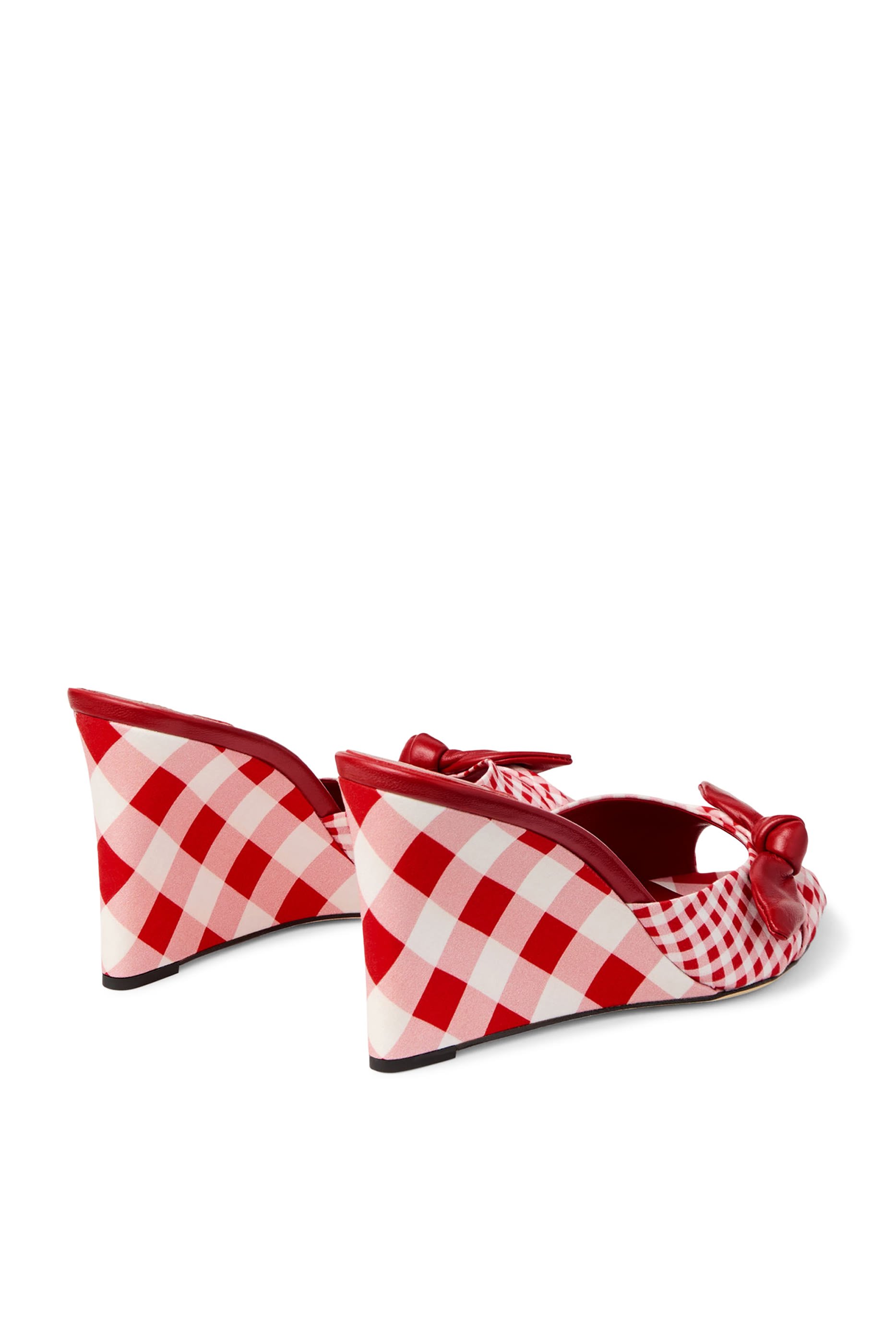 Livi Gingham 85 Wedge Mules 