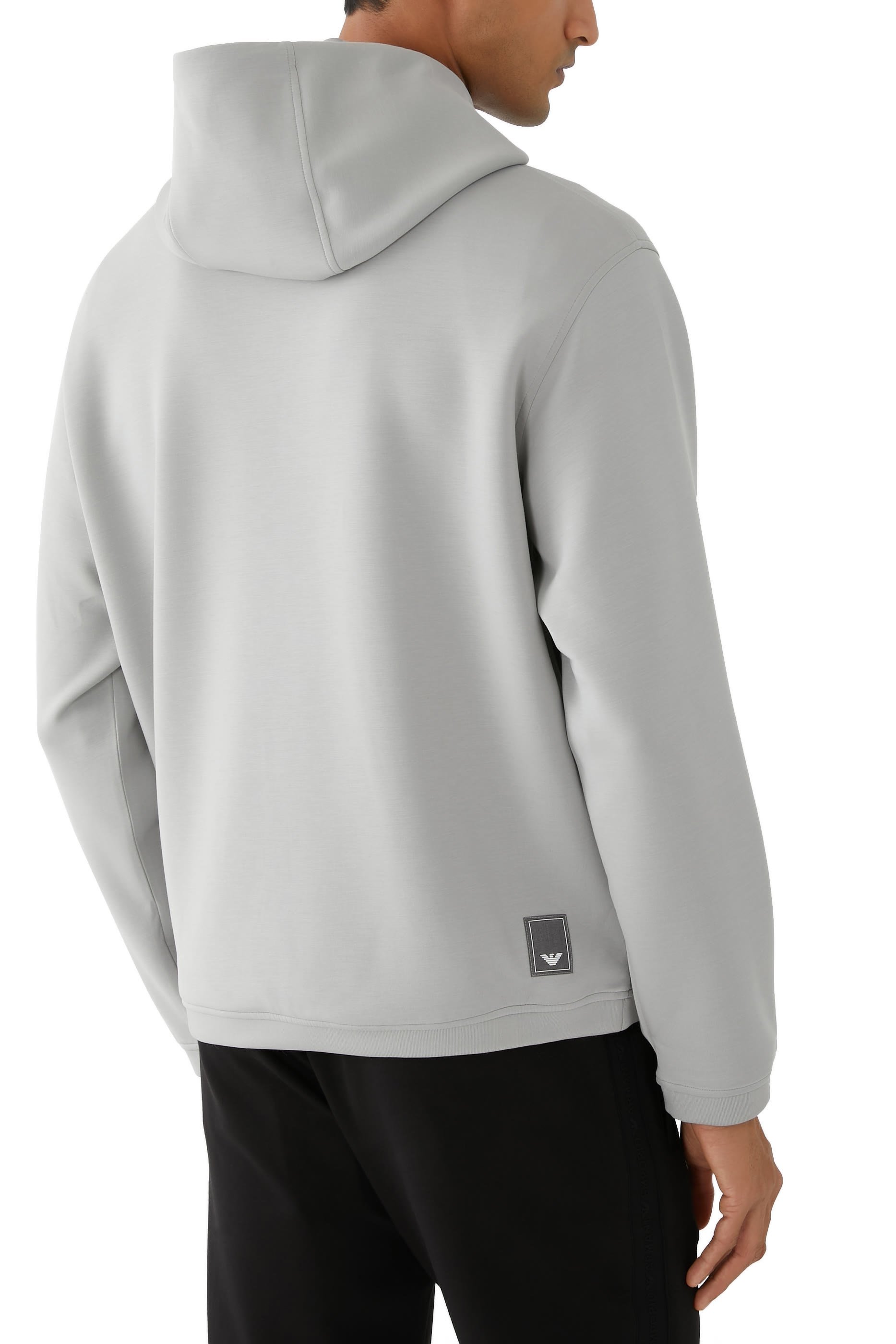 Jersey Hoodie with Eagle Logo Patch