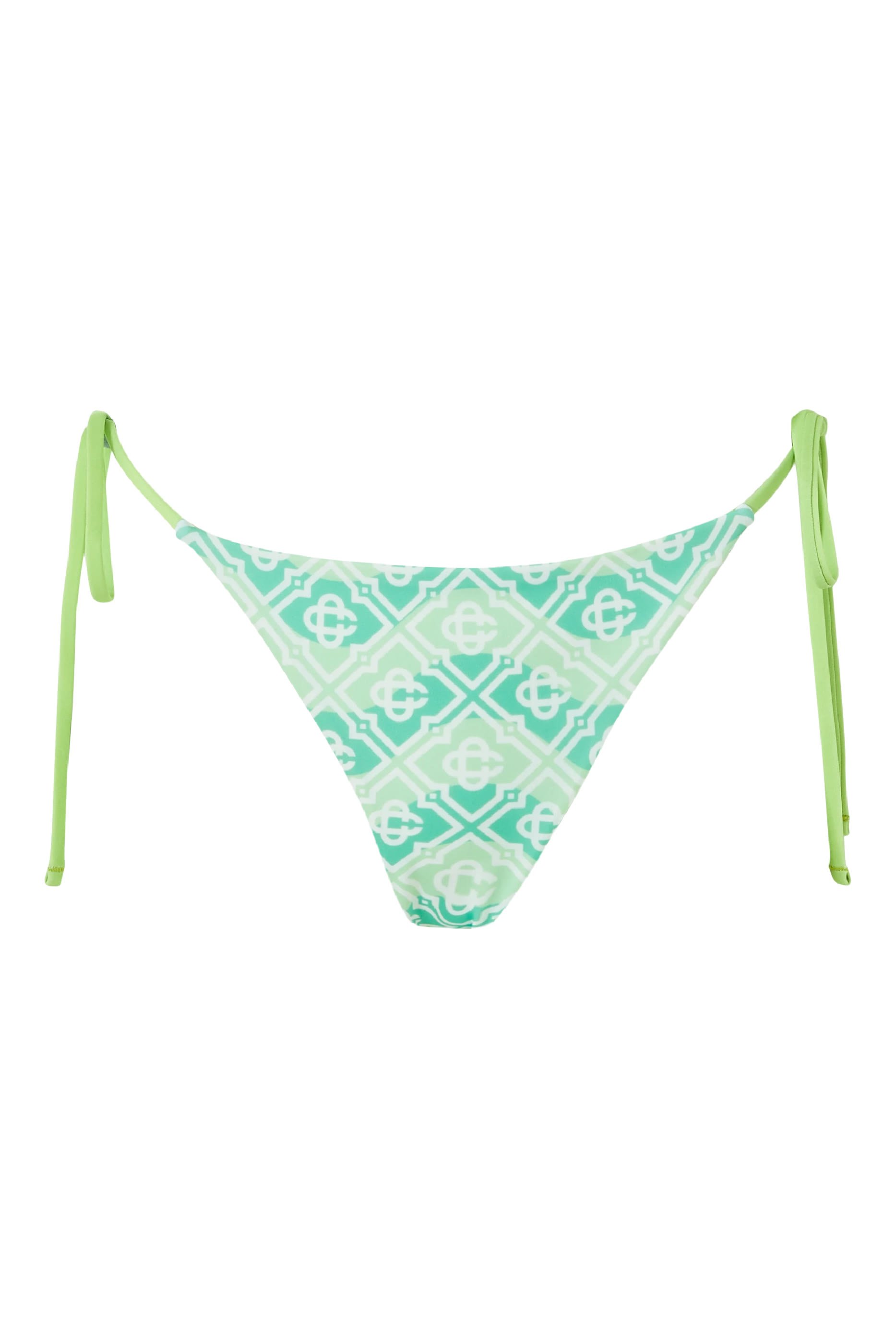 Wavy Monogram String Bikini Bottom