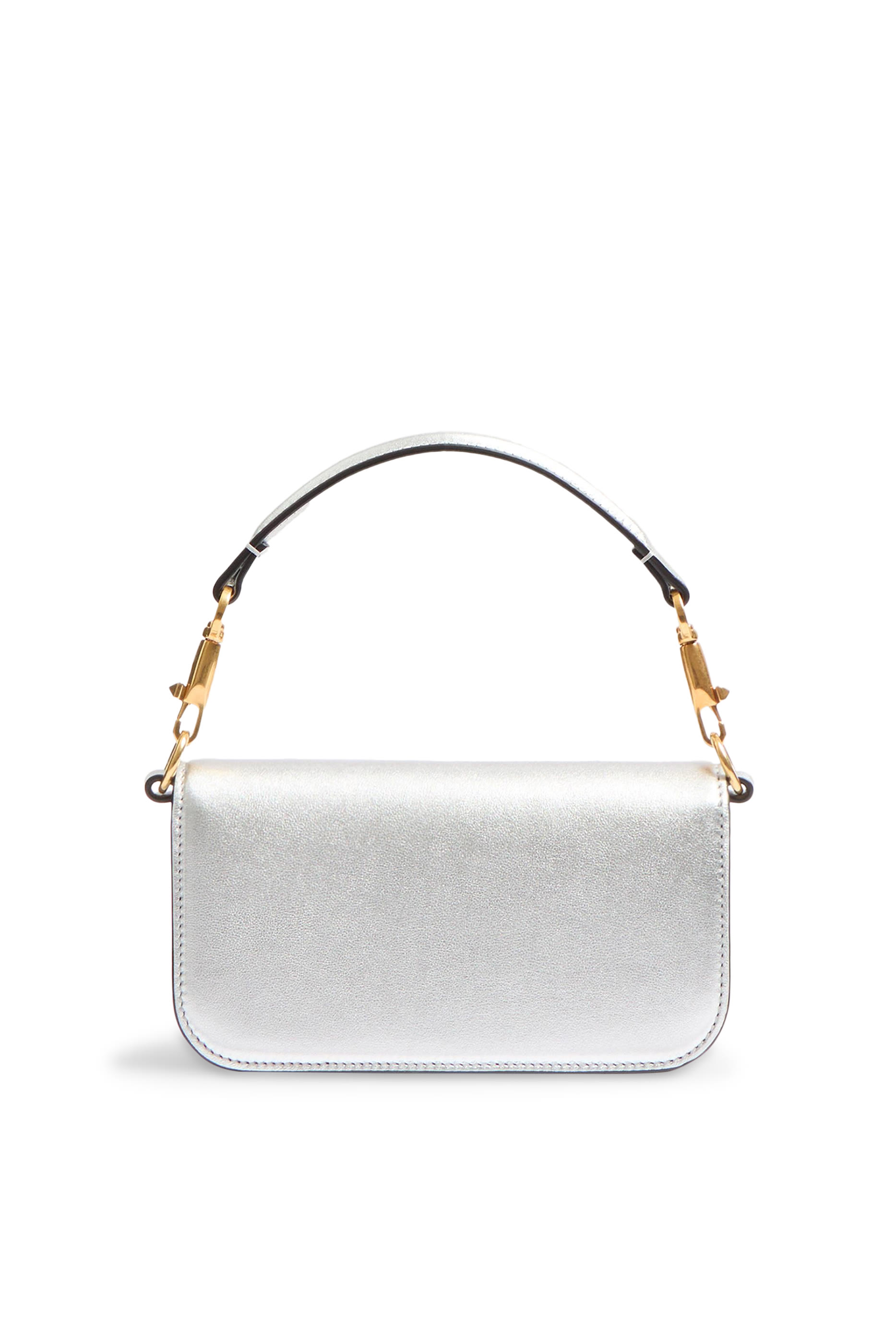 Locò Laminated Calfskin Small Shoulder Bag with Jewel Logo