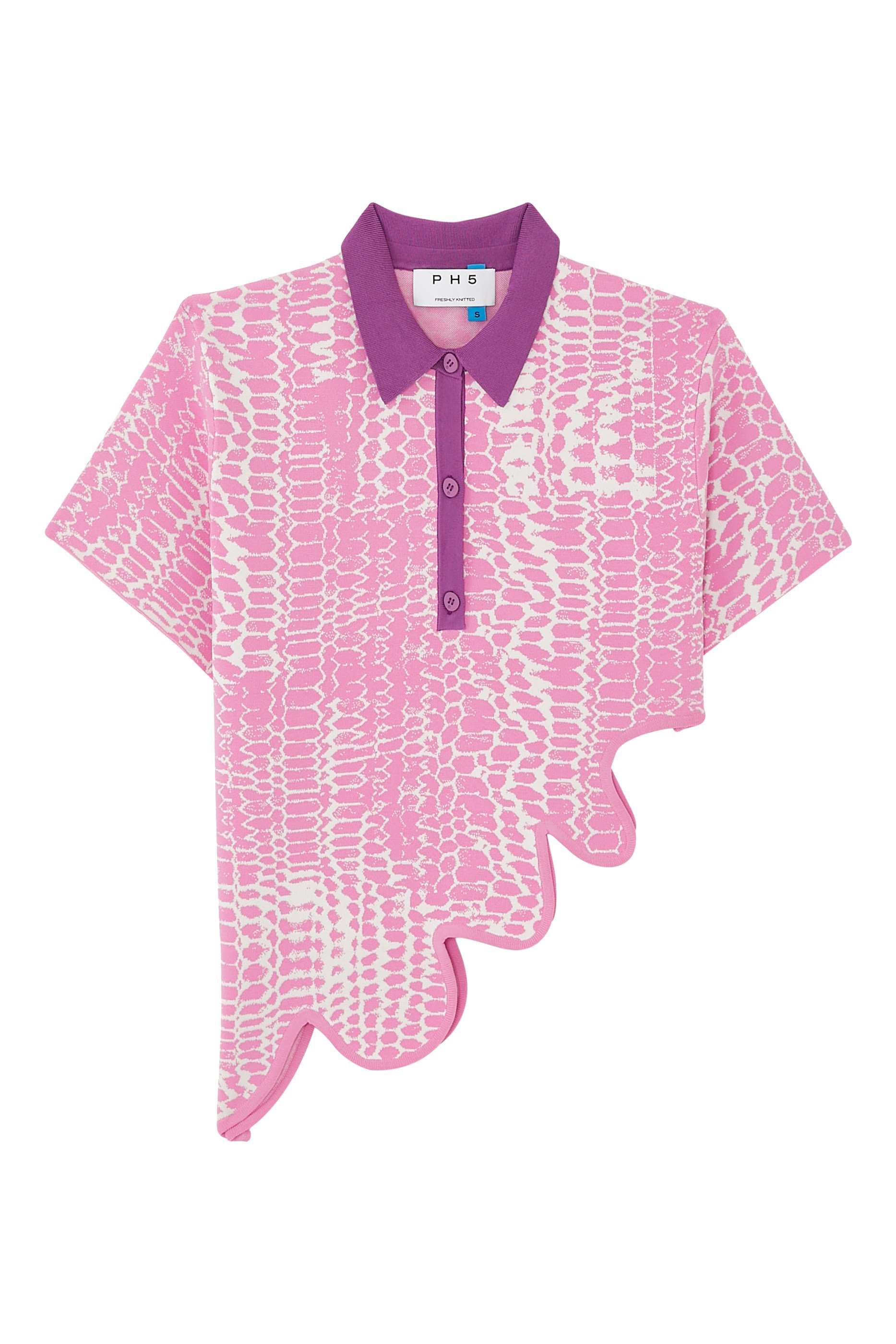 Ebony Wavy Polo Shirt