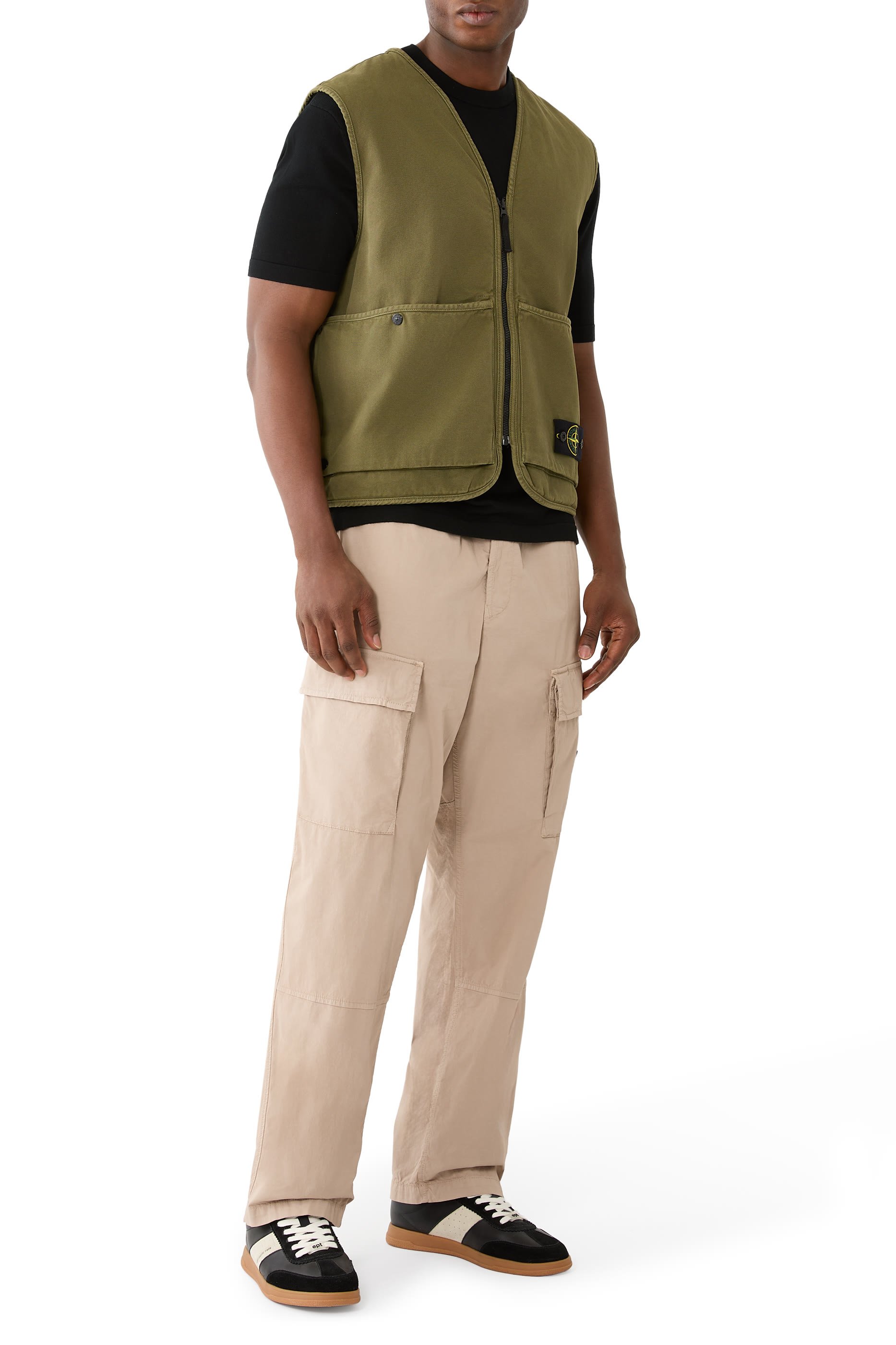 Old Effect Multiple Pockets Vest 