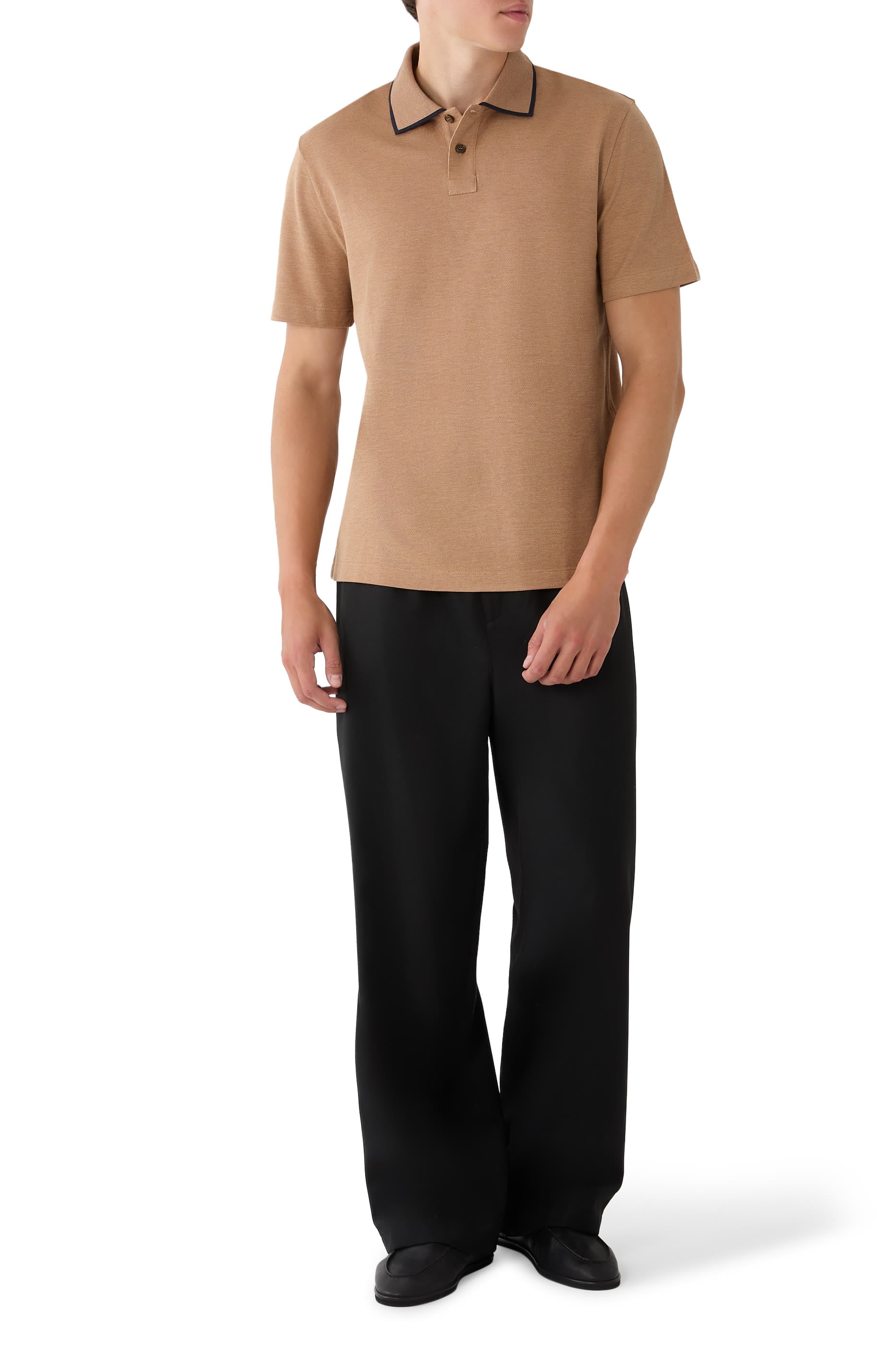 Knit Neck Polo Shirt